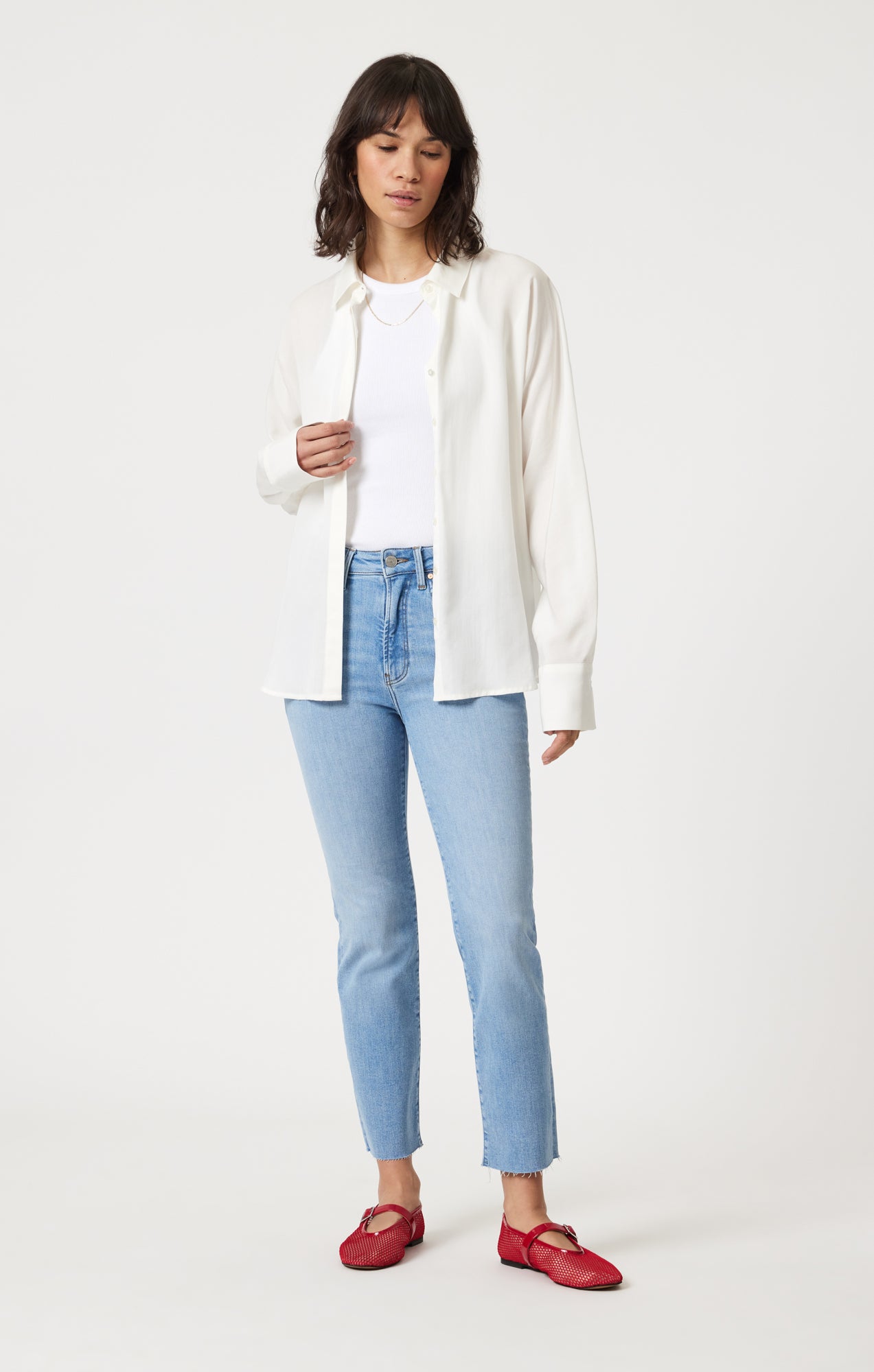 VIOLA STRAIGHT LEG IN LIGHT BRUSHED FLEX BLUE - Mavi Jeans