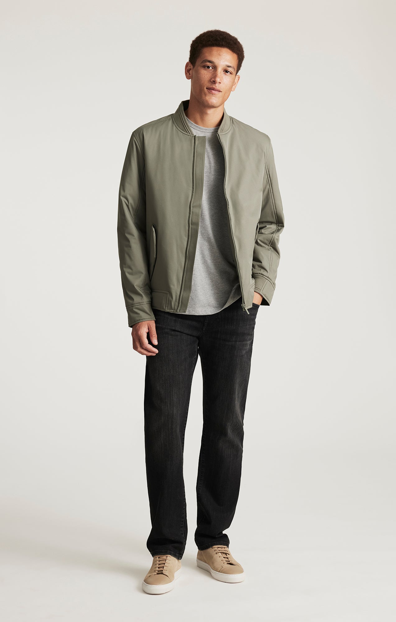 BOMBER JACKET IN MULLED BASIL - Mavi Jeans