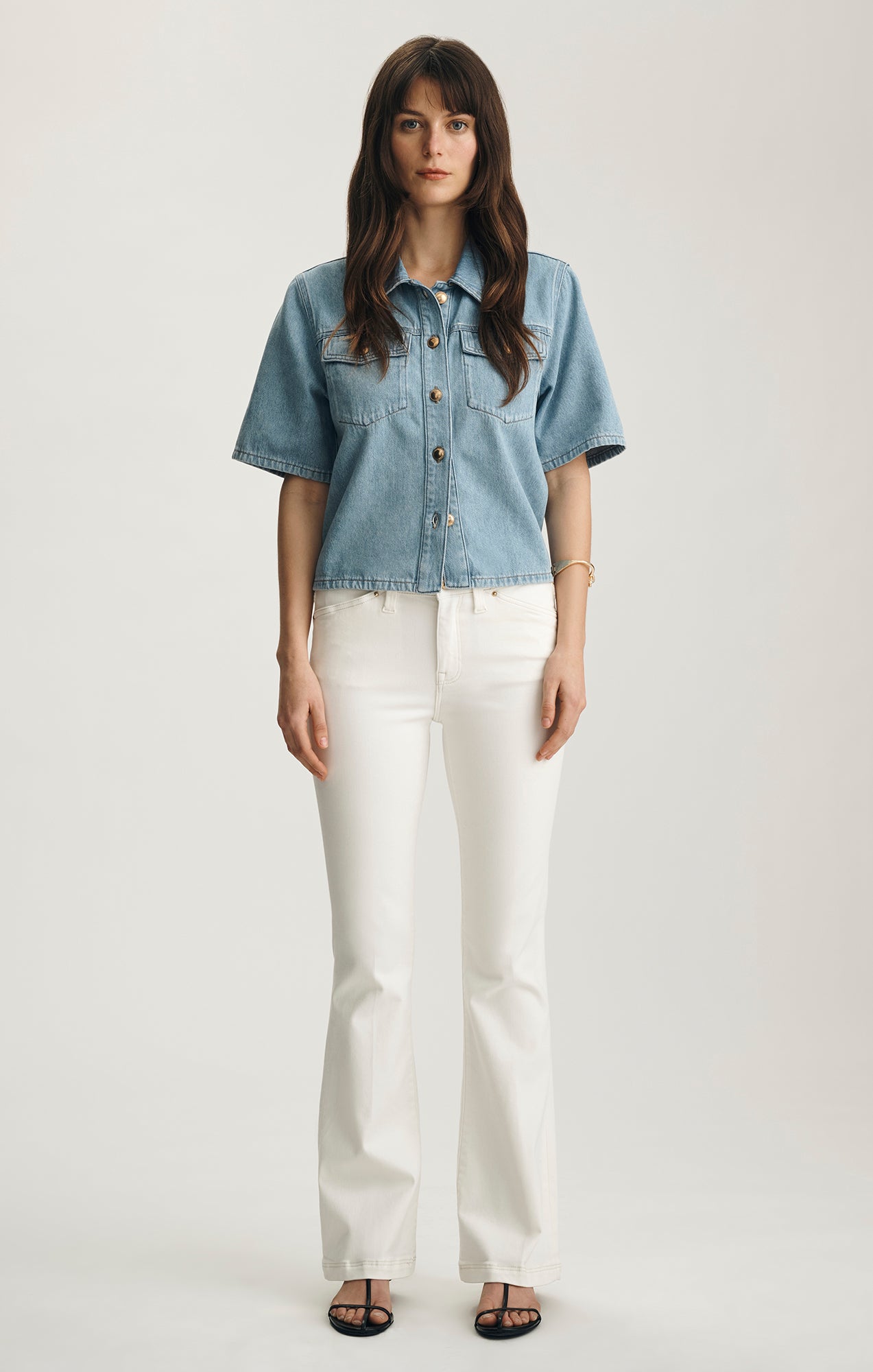 SYDNEY FLARE IN OFF WHITE GOLD PREMIUM