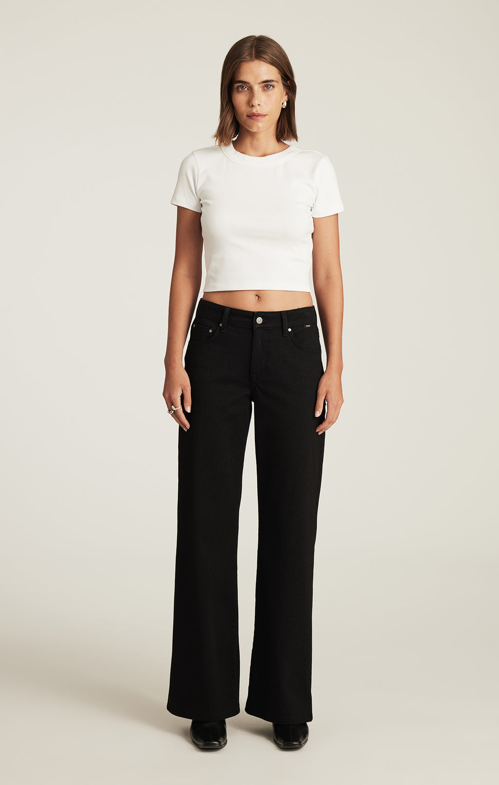SABRINA WIDE LEG IN BLACK MOVE - Mavi Jeans