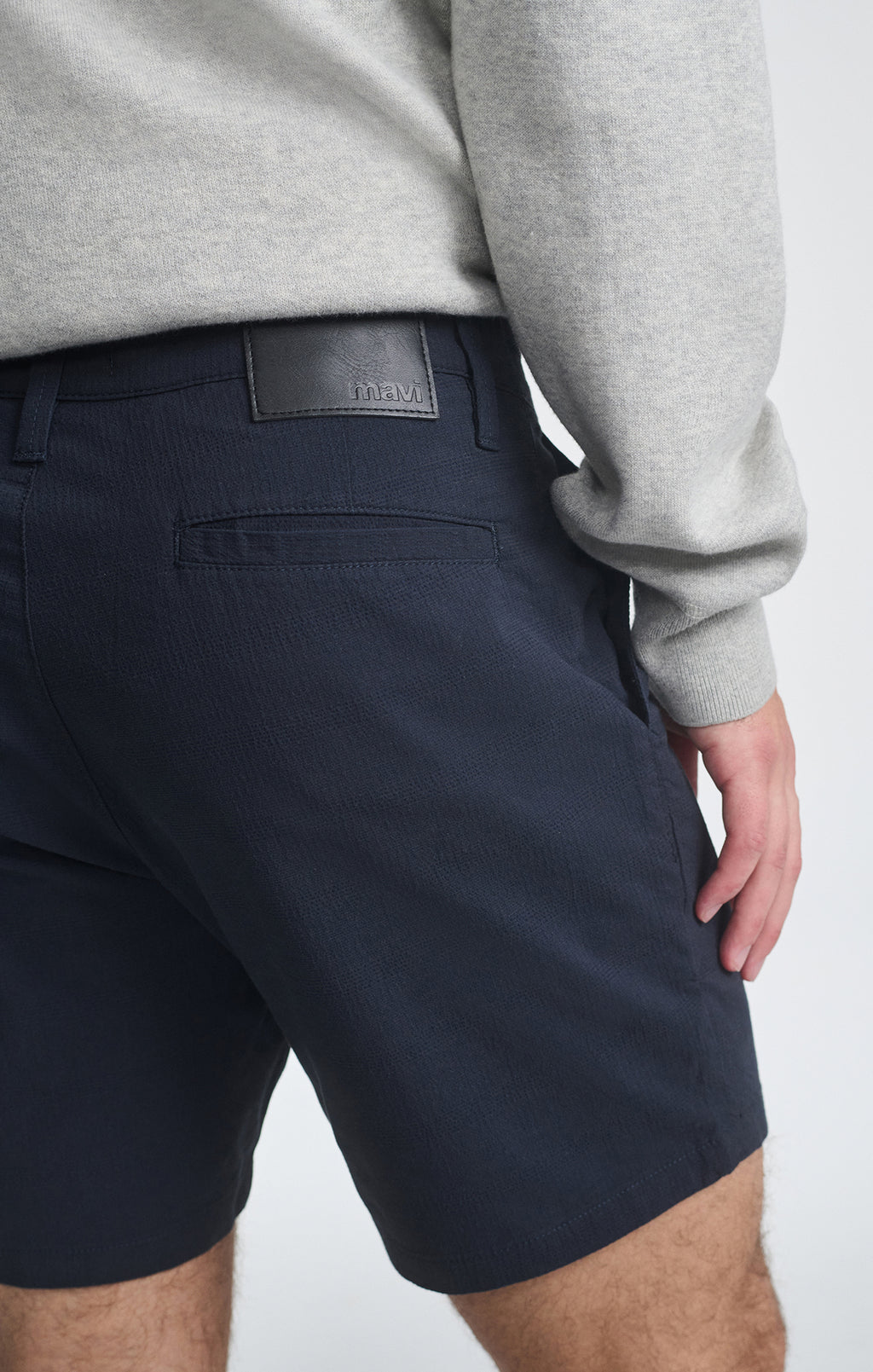 NATE SHORTS IN NAVY SEERSUCKER - Mavi Jeans