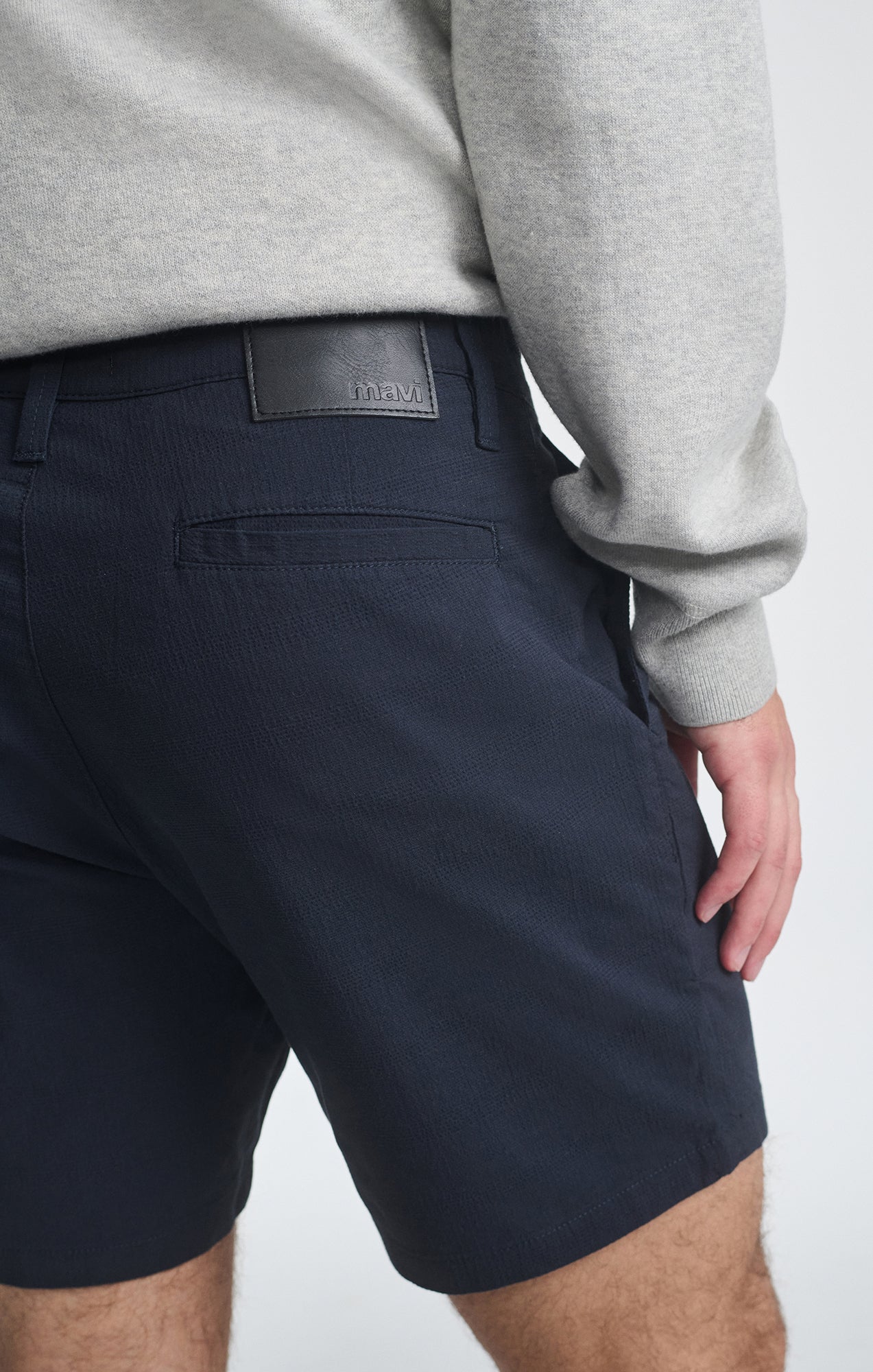 NATE SHORTS IN NAVY SEERSUCKER - Mavi Jeans