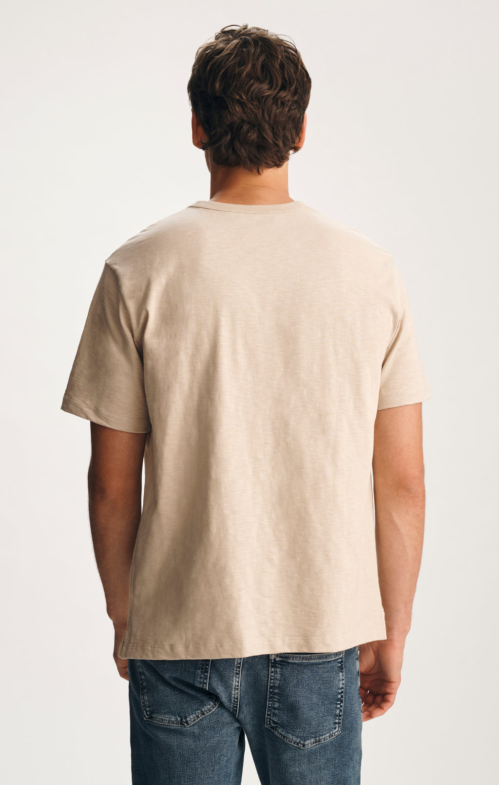 SLUB HENLEY T-SHIRT IN FEATHER GRAY - Mavi Jeans