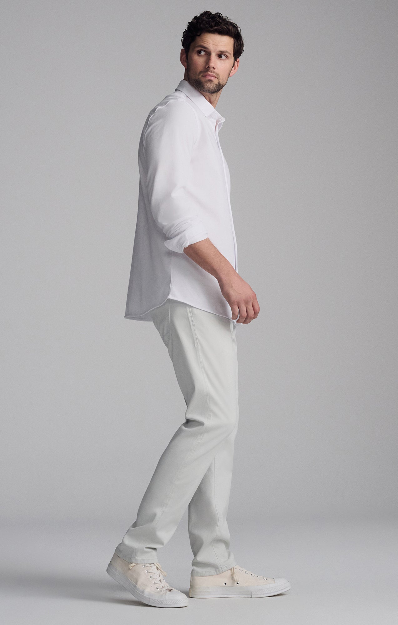 LONG SLEEVE DRESS SHIRT IN WHITE - Mavi Jeans