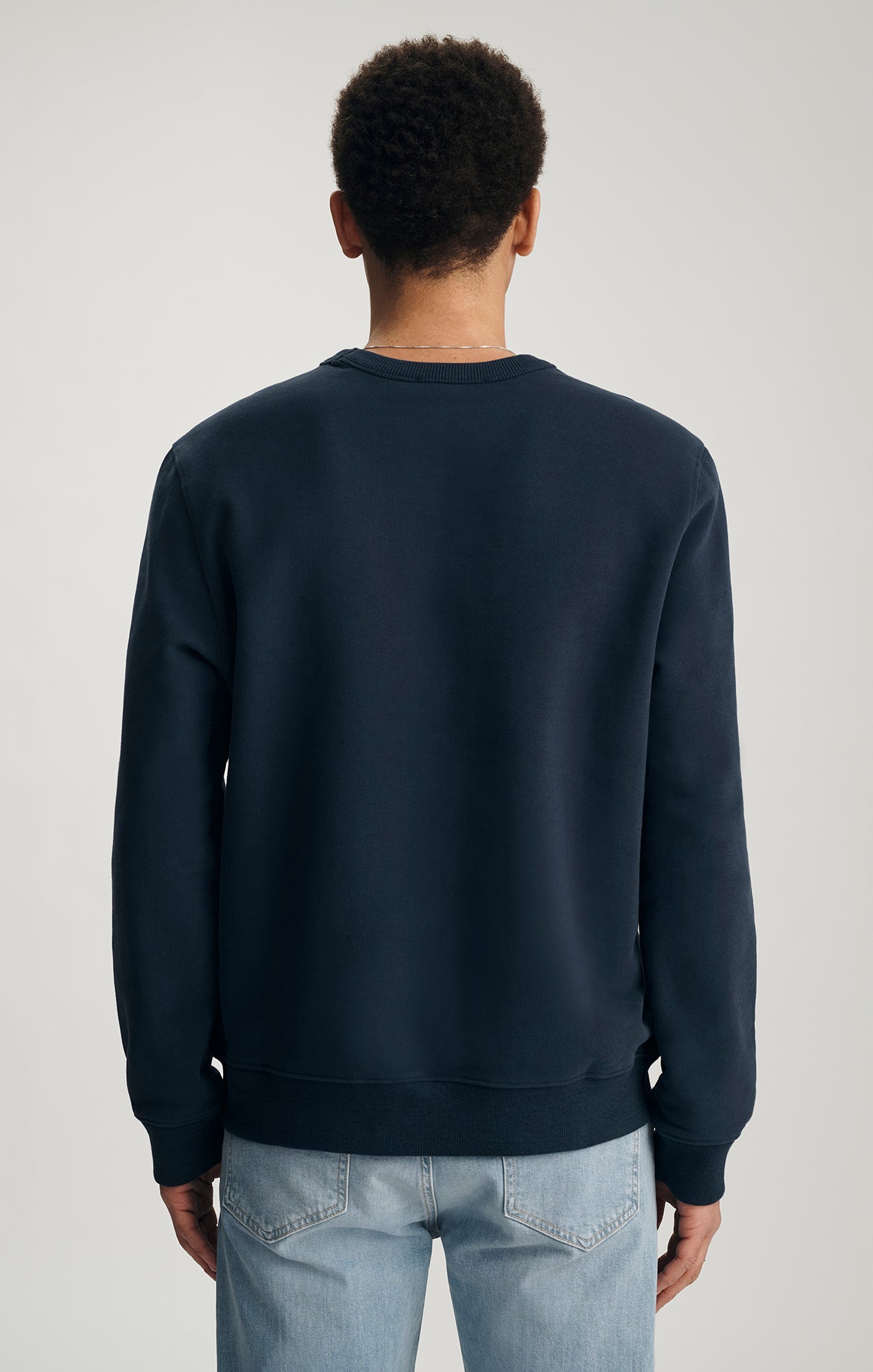 Mavi Men's V-Stitch Crew Neck Sweatshirt In Total Eclipse – Mavi
