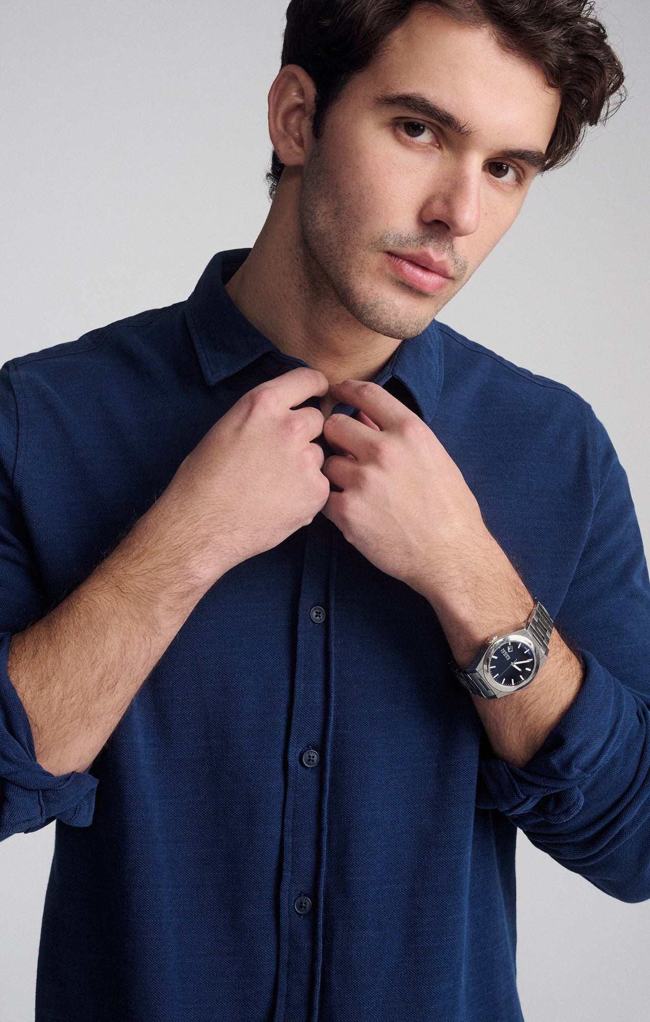 LONG SLEEVE BUTTON-DOWN SHIRT IN INDIGO - Mavi Jeans