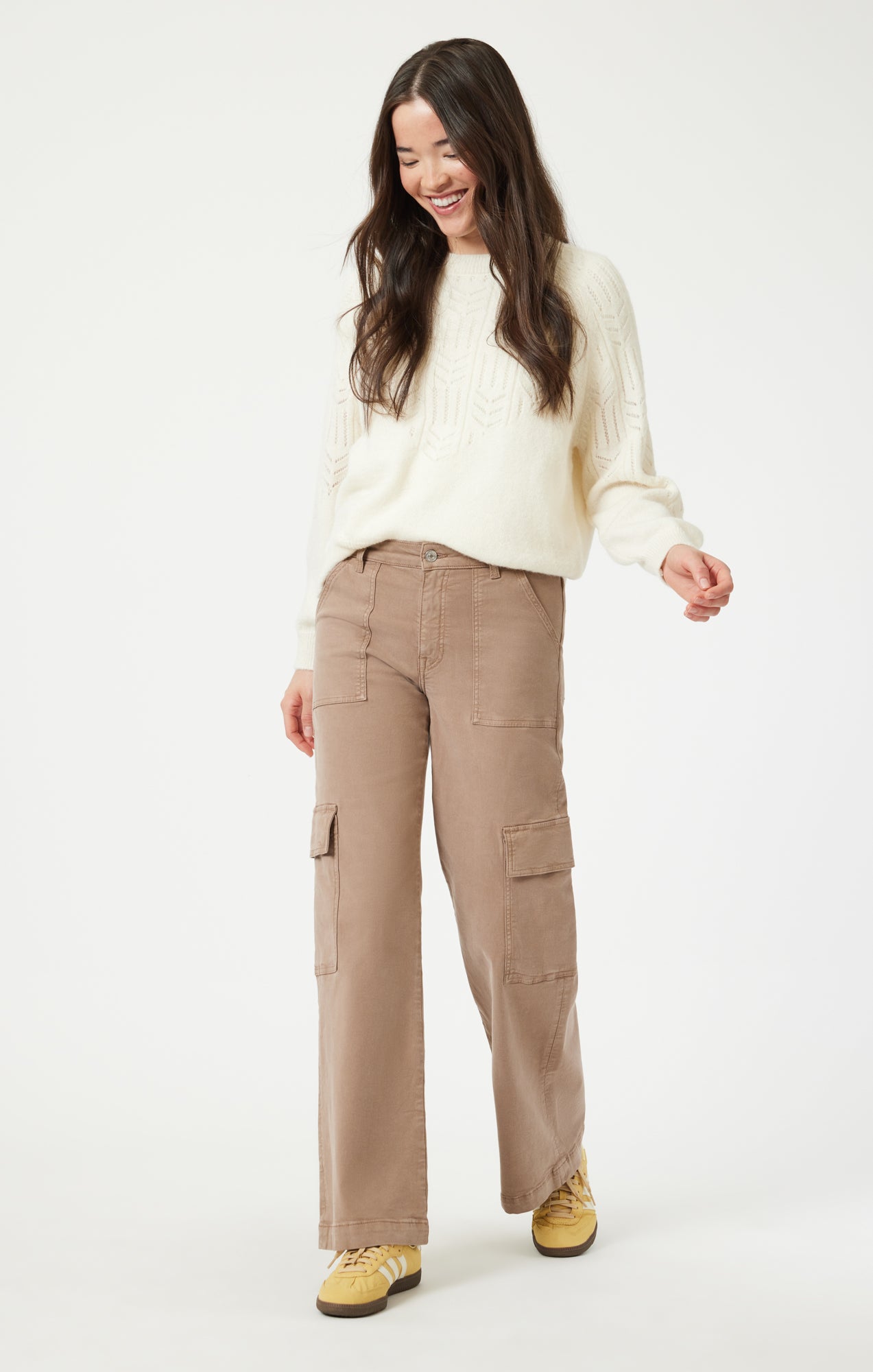 ALVA STRAIGHT CARGO IN CAPPUCCINO LUXE TWILL - Mavi Jeans