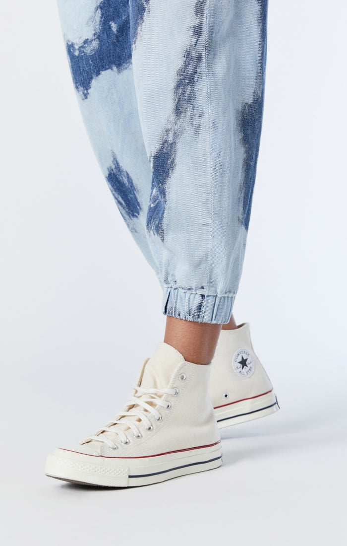 denim high low top