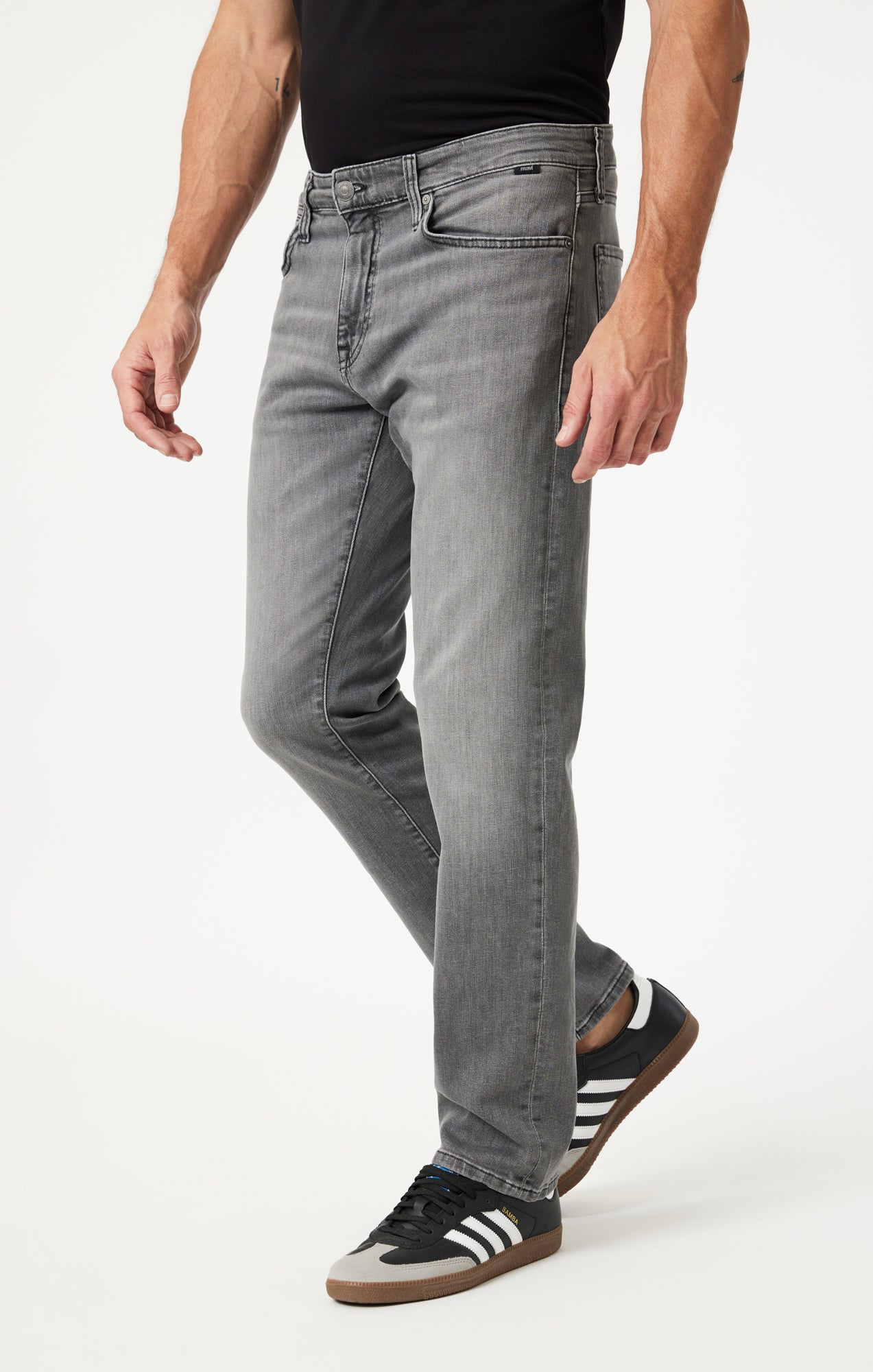 ZACH STRAIGHT LEG IN MID SMOKE BRUSHED WILLIAMSBURG - Mavi Jeans
