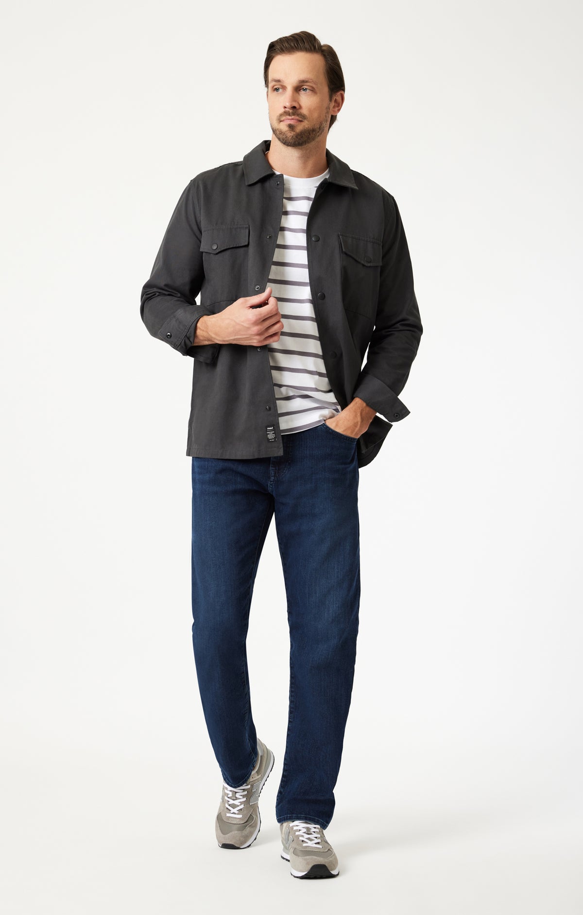 ZACH STRAIGHT LEG IN INK BRUSHED WILLIAMSBURG - Mavi Jeans