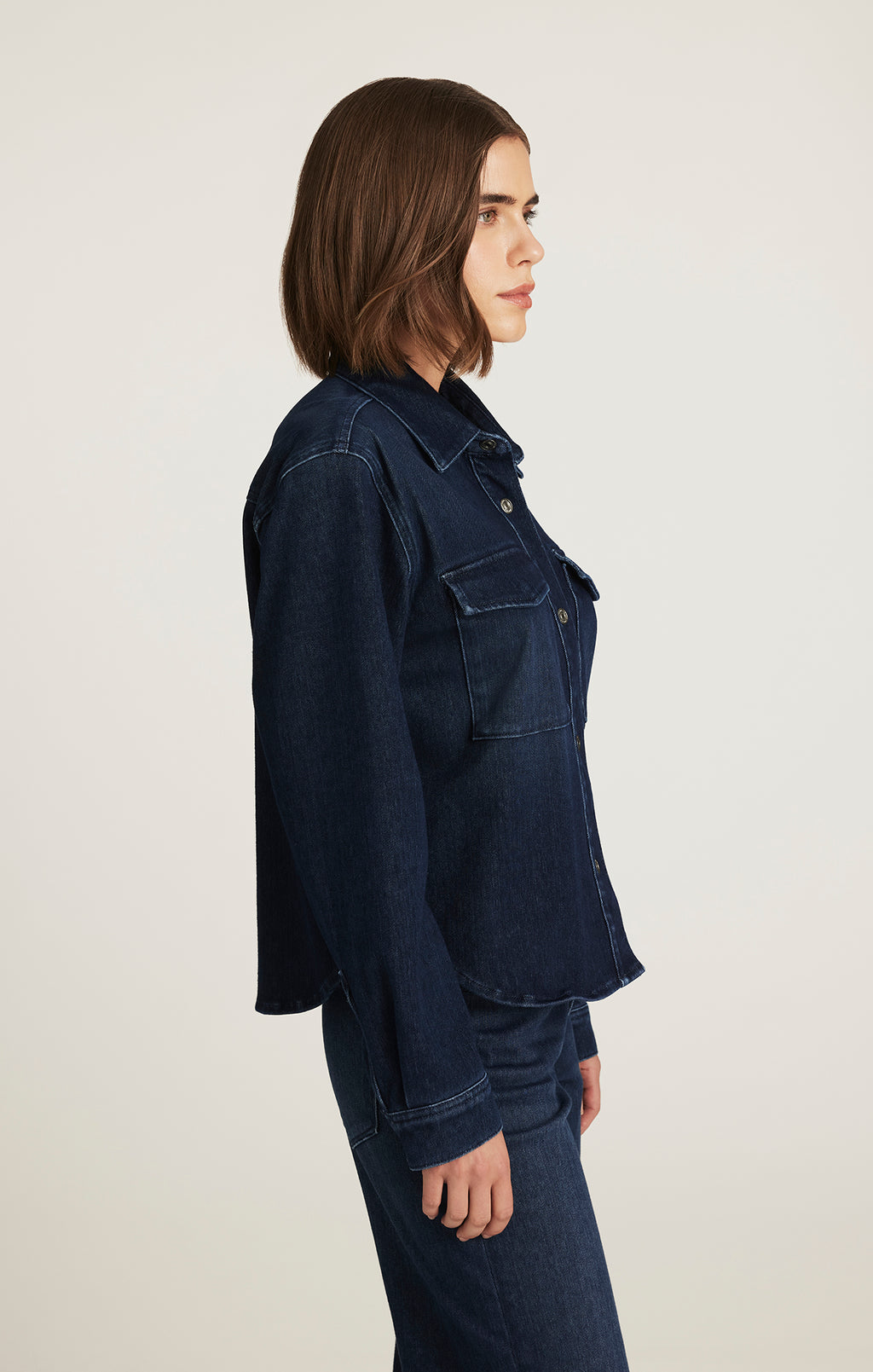 TIA DENIM SHIRT IN DARK BLUE MOVE - Mavi Jeans