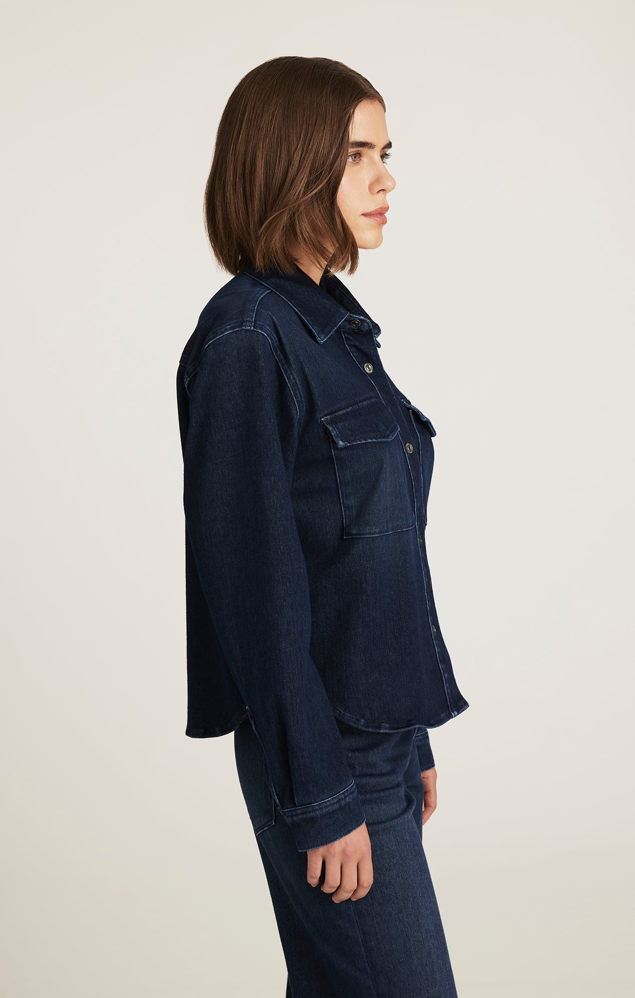 TIA DENIM SHIRT IN DARK BLUE MOVE - Mavi Jeans
