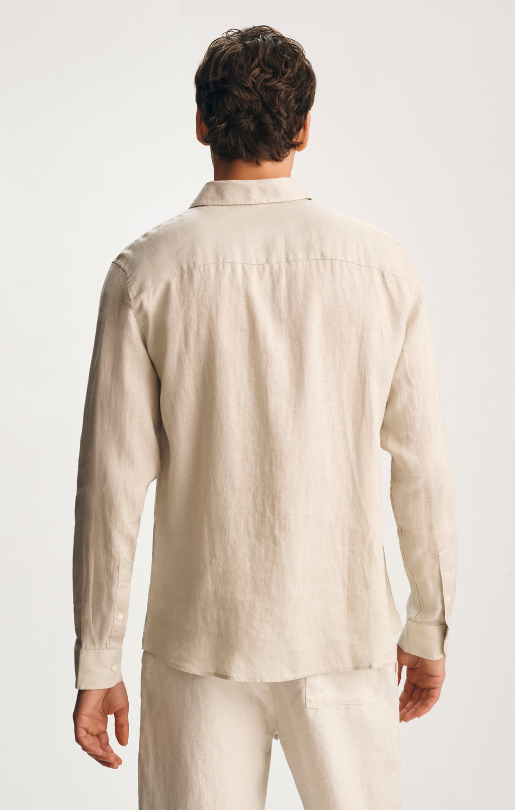 LINEN BUTTON-UP SHIRT IN SILVER BIRCH - Mavi Jeans
