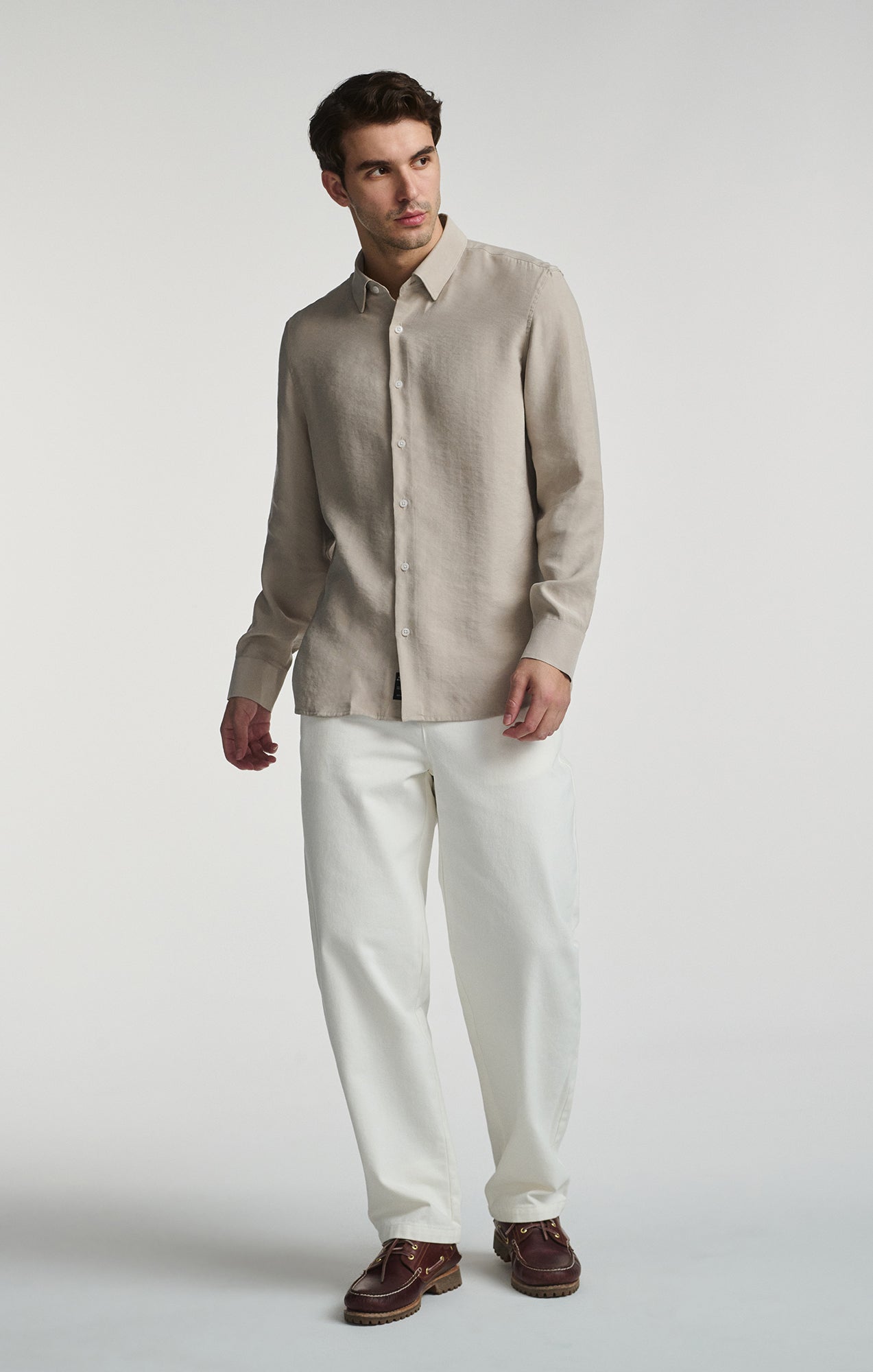 LONG SLEEVE BUTTON-UP SHIRT IN PALOMA - Mavi Jeans