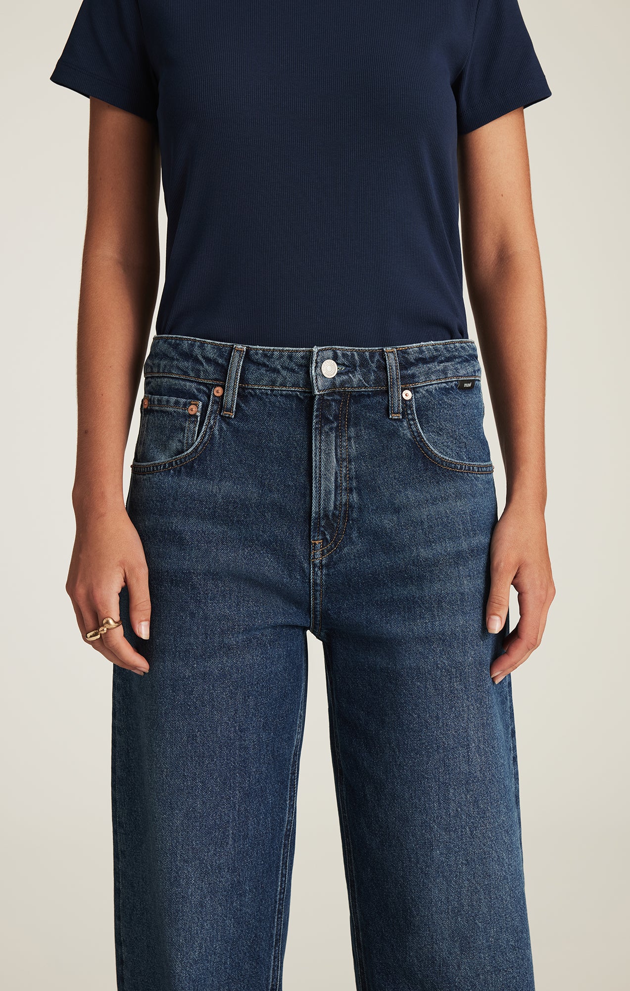 NICA BARREL IN DARK BRUSHED CLASSIC BLUE - Mavi Jeans