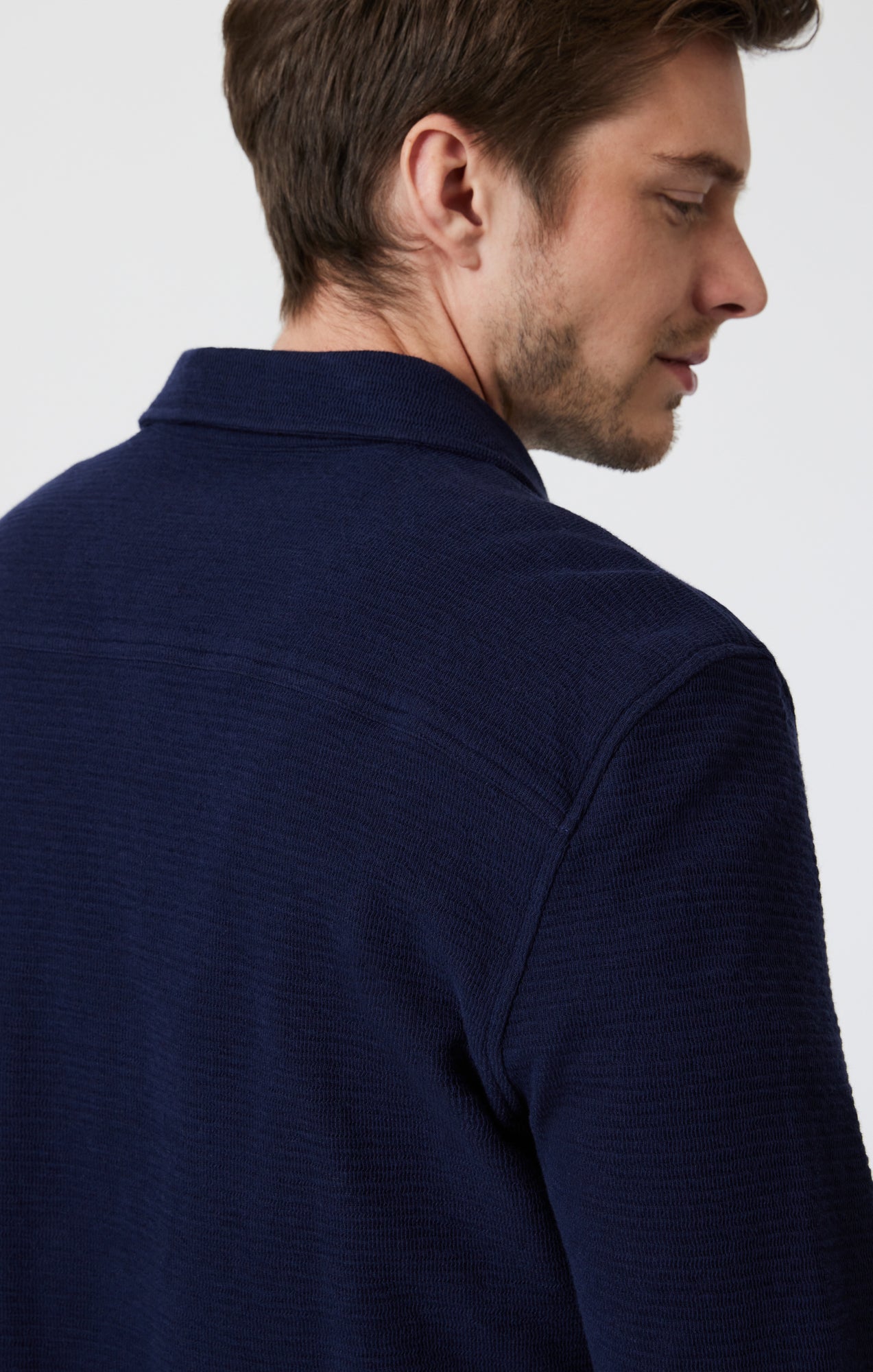 BUTTON-UP LONG SLEEVE SHIRT IN MARITIME BLUE - Mavi Jeans