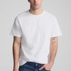 RIBBED SHORT SLEEVE CREW NECK T-SHIRT IN WHITE - Mavi Jeans