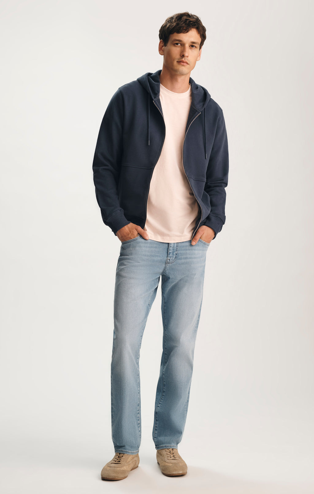 FULL ZIP HOODIE IN BLUE NIGHTS - Mavi Jeans