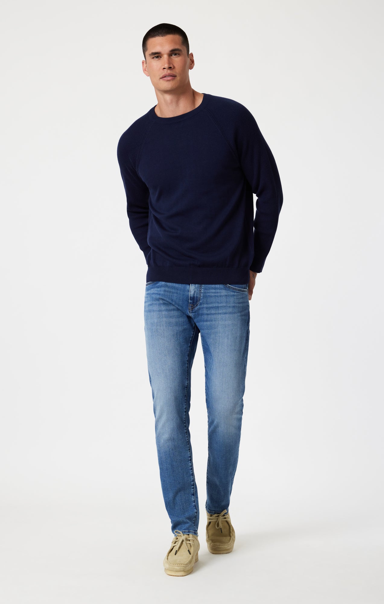 JAKE SLIM LEG IN MID BRUSHED NASHVILLE - Mavi Jeans