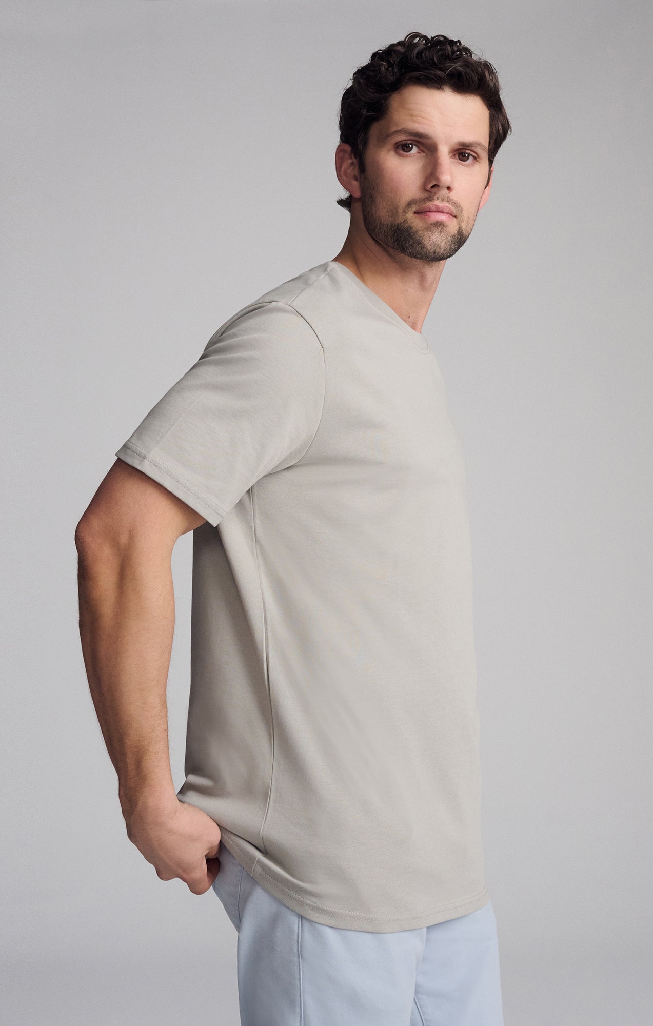 SHORT SLEEVE CREW NECK T-SHIRT IN PALOMA - Mavi Jeans