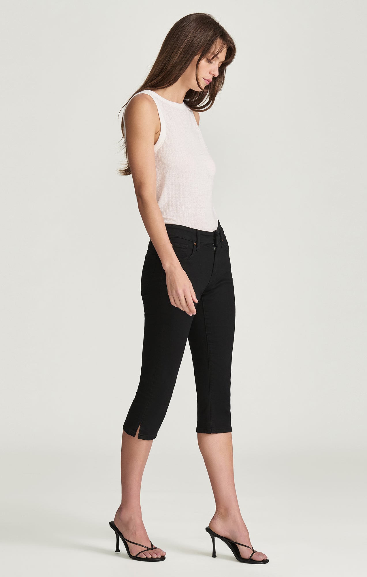 HILARY CAPRI IN BLACK FLEX BLUE - Mavi Jeans