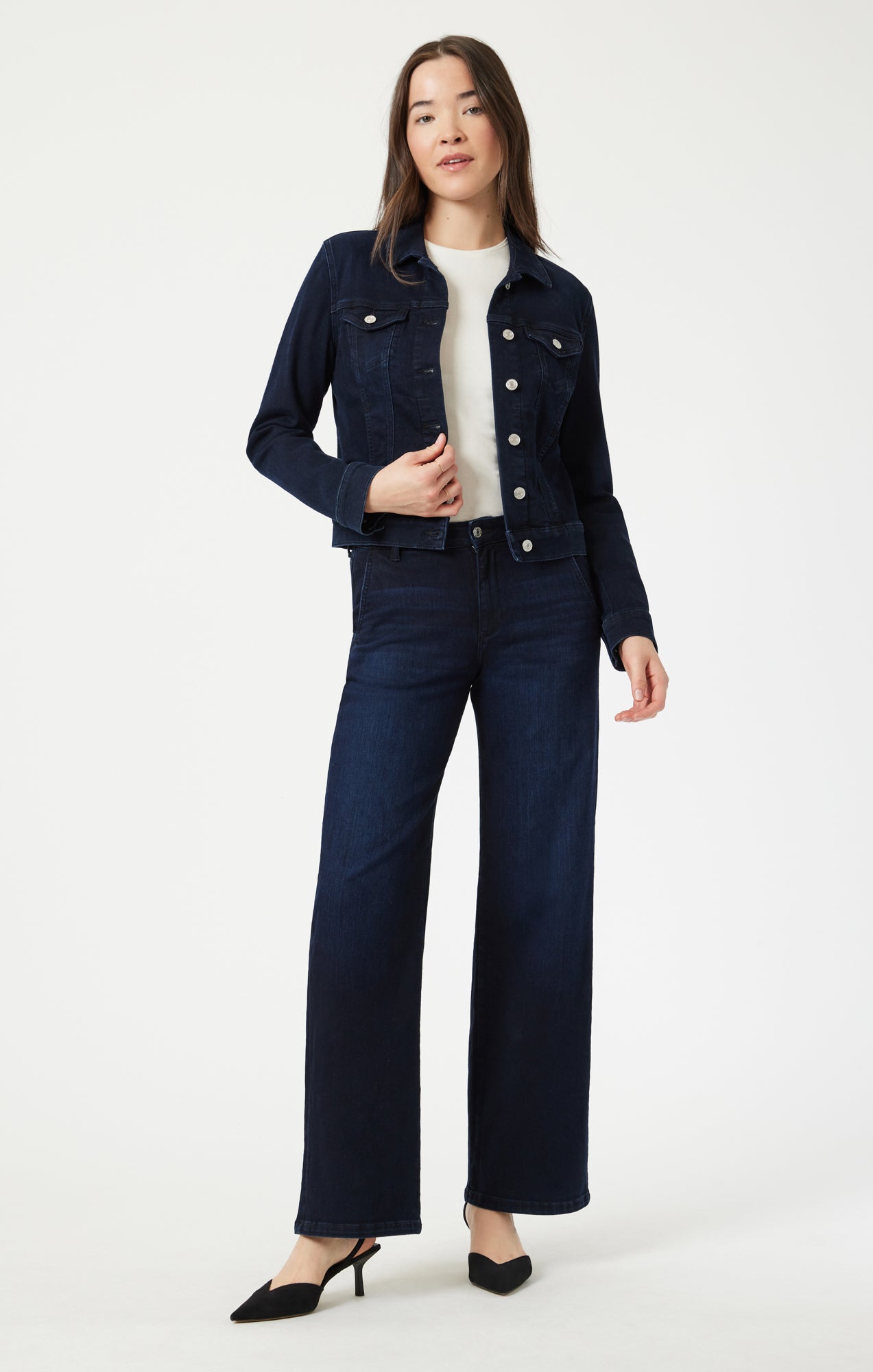 SAMANTHA JACKET IN MIDNIGHT FEATHER BLUE - Mavi Jeans