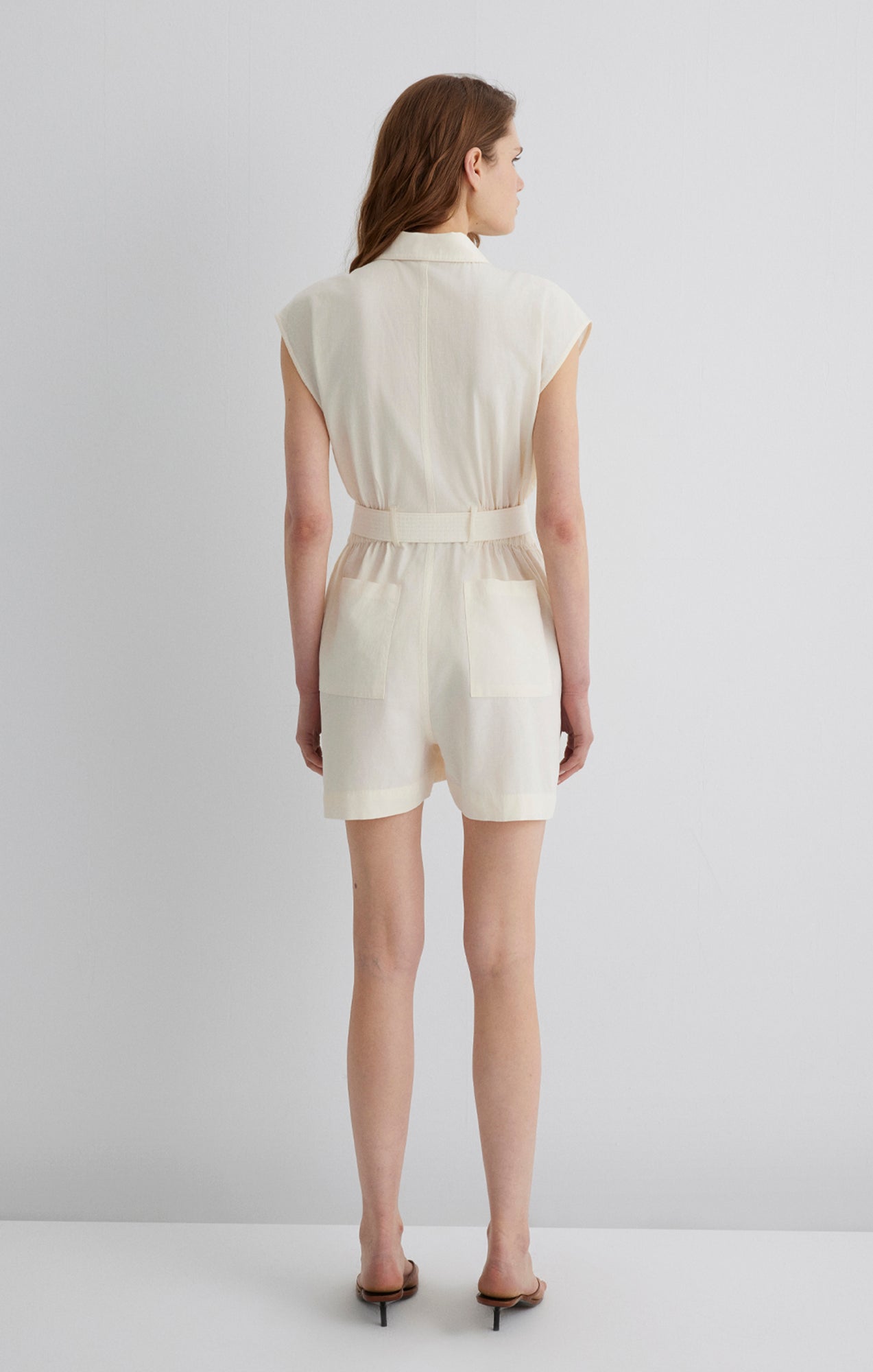 ZIP-UP ROMPER IN PRISTINE - Mavi Jeans