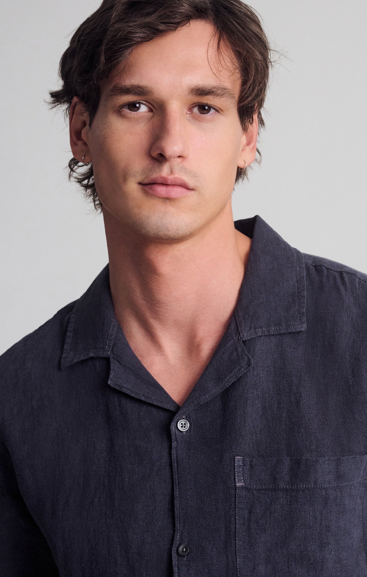 LINEN SHORT SLEEVE SHIRT IN PERISCOPE - Mavi Jeans