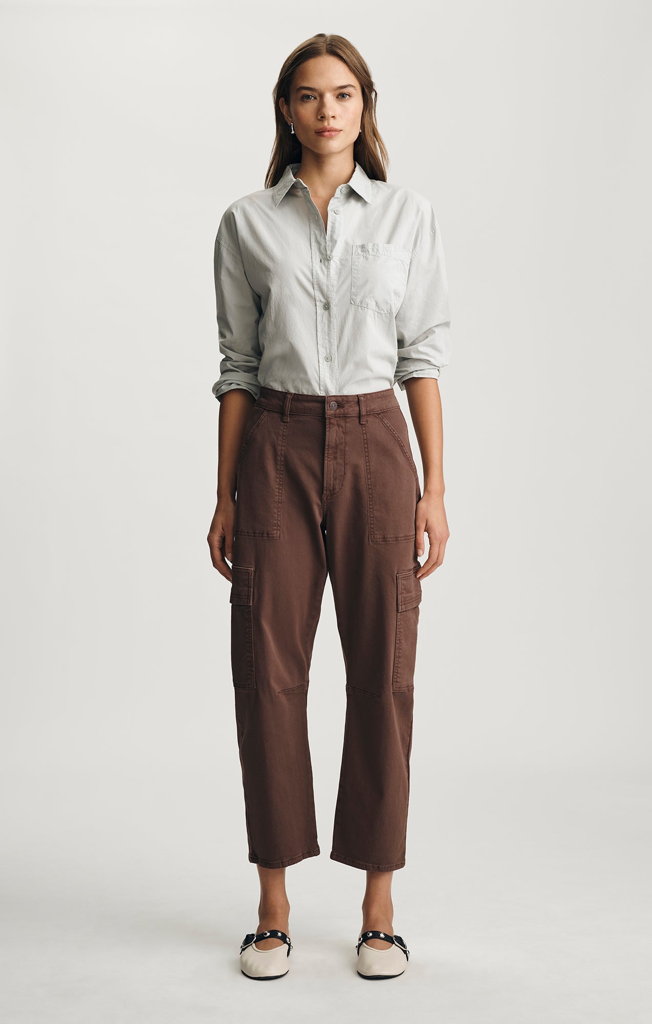VINNIE BARREL CARGO IN BROWN CASUAL TWILL - Mavi Jeans