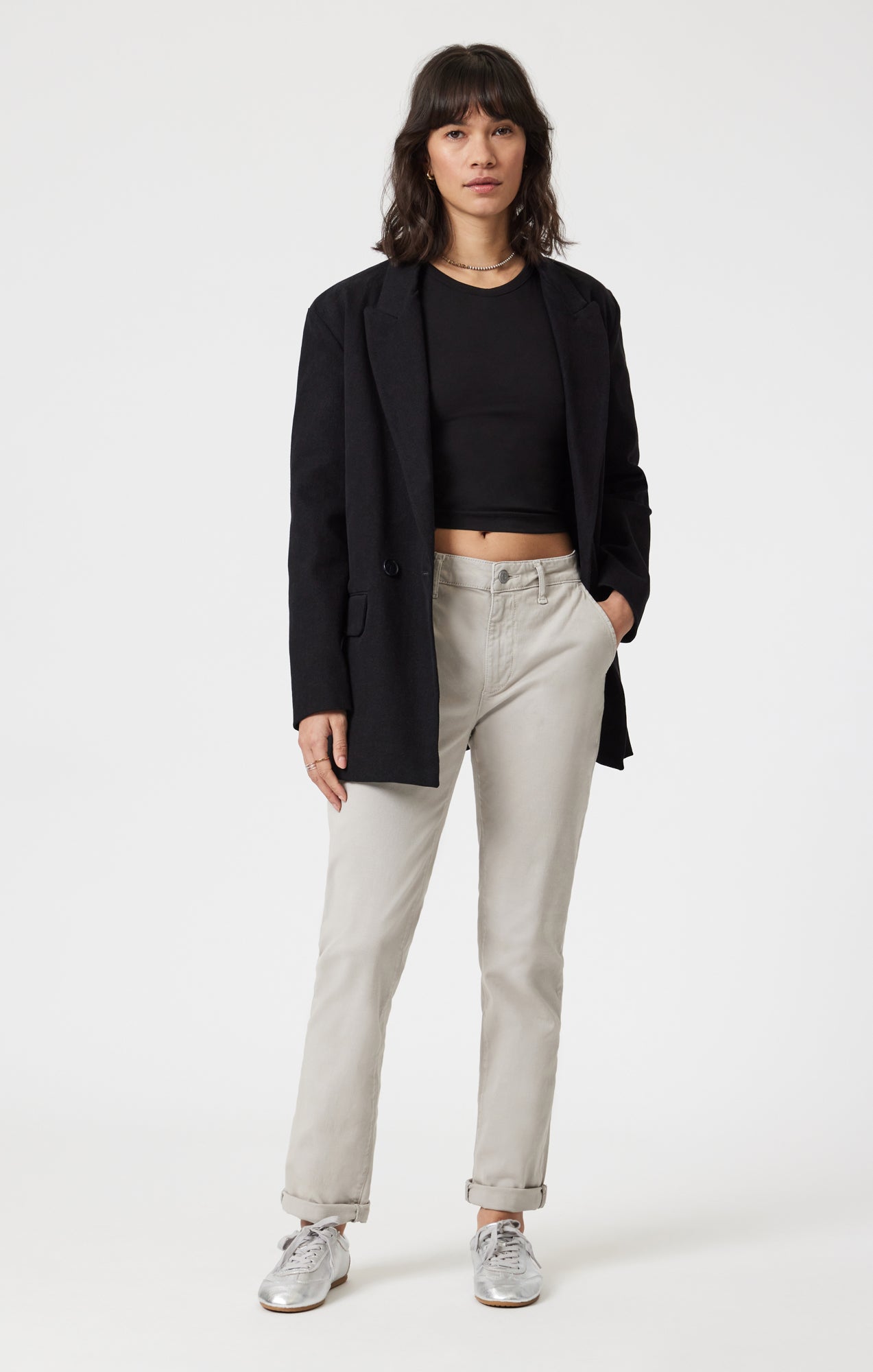 KATHLEEN SLIM BOYFRIEND CHINO IN MERCURY CASUAL TWILL - Mavi Jeans