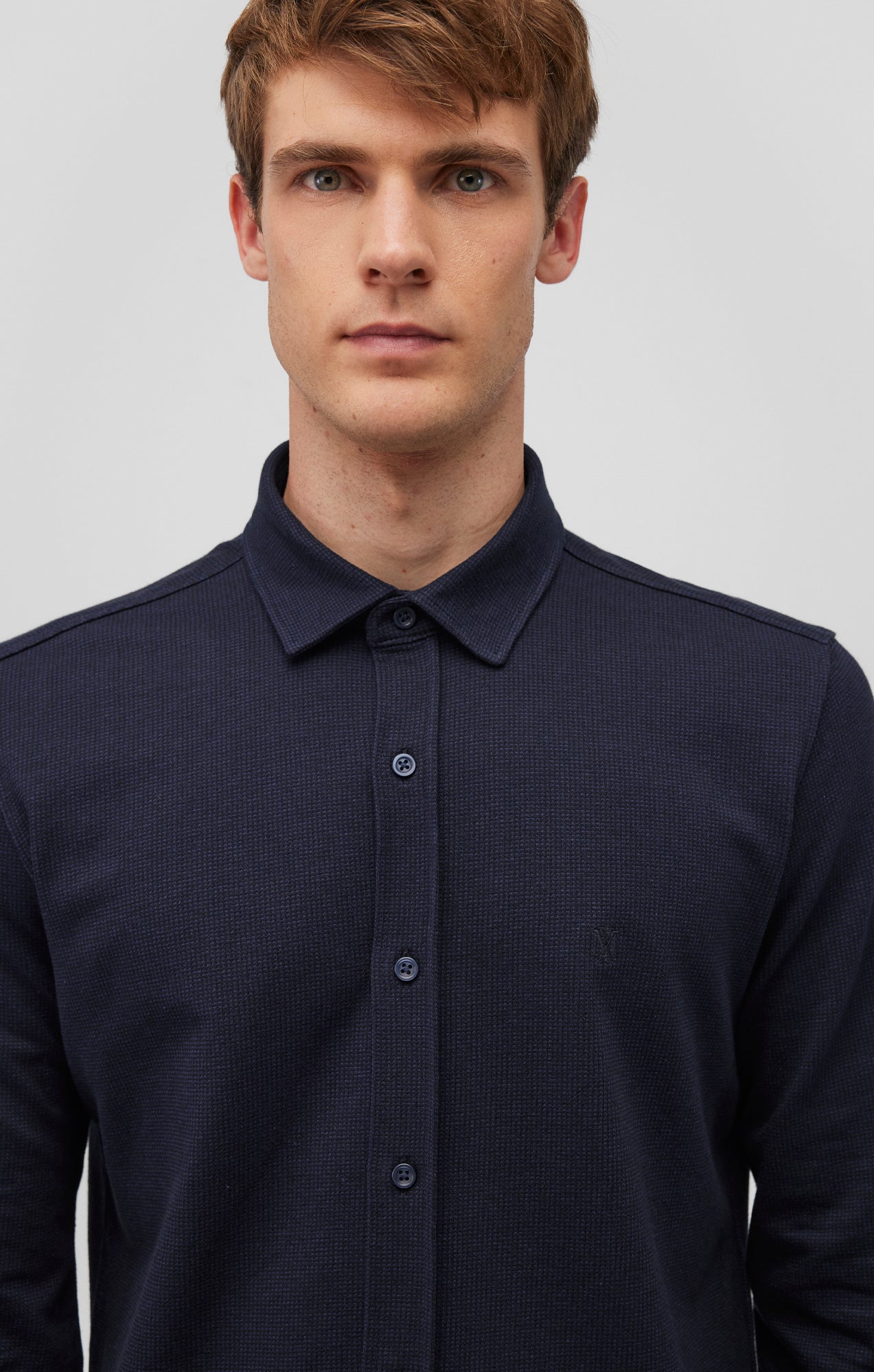 LONG SLEEVE BUTTON-UP SHIRT IN TOTAL ECLIPSE - Mavi Jeans