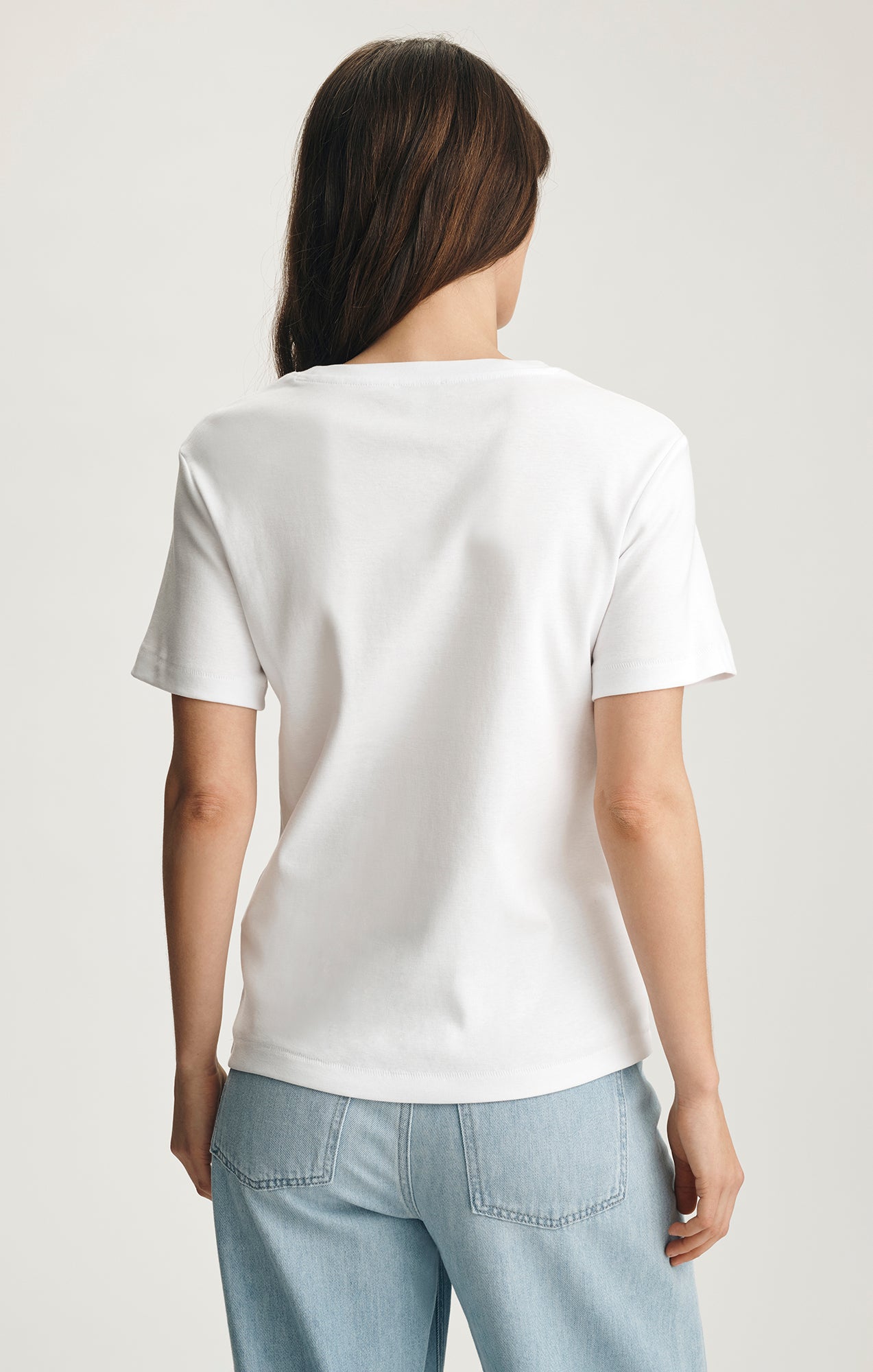 NINA CREW NECK T-SHIRT IN WHITE - Mavi Jeans