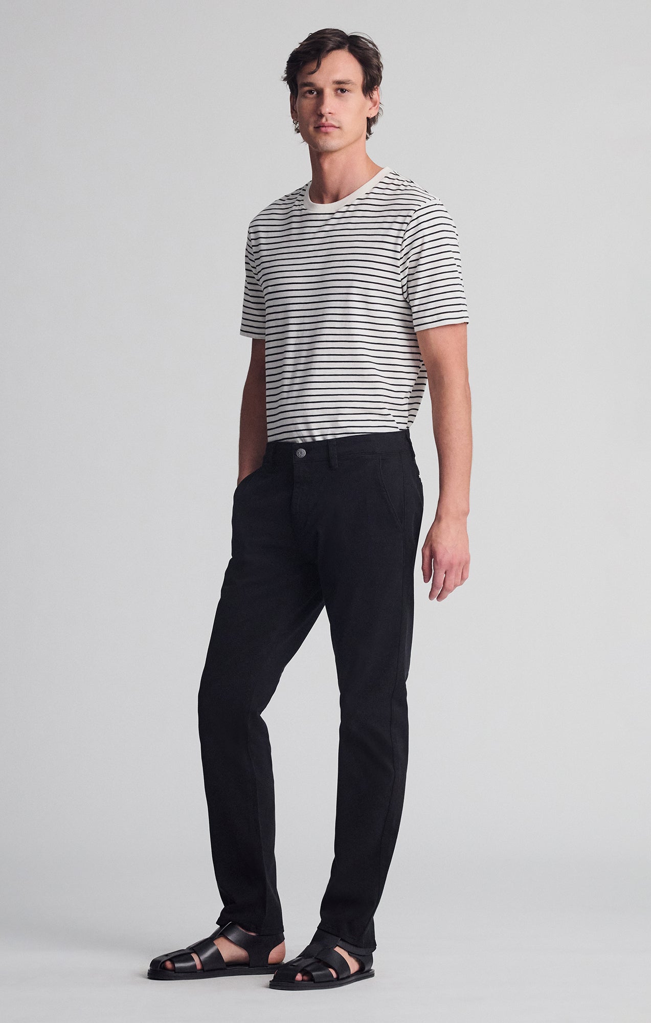 MILTON SLIM STRAIGHT CHINO IN BLACK CASUAL TWILL - Mavi Jeans