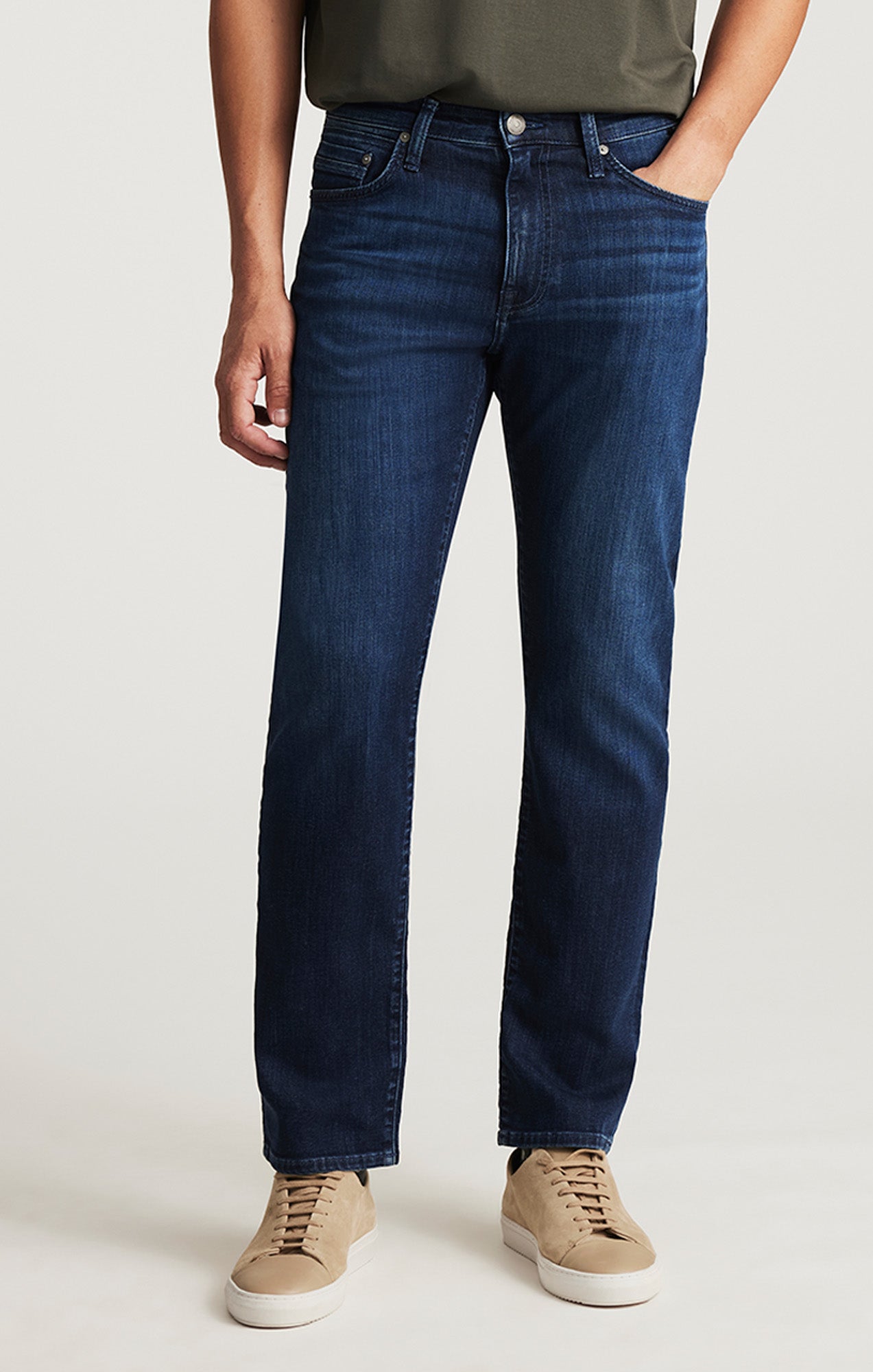 ZACH STRAIGHT LEG IN DARK BRUSHED WILLIAMSBURG - Mavi Jeans