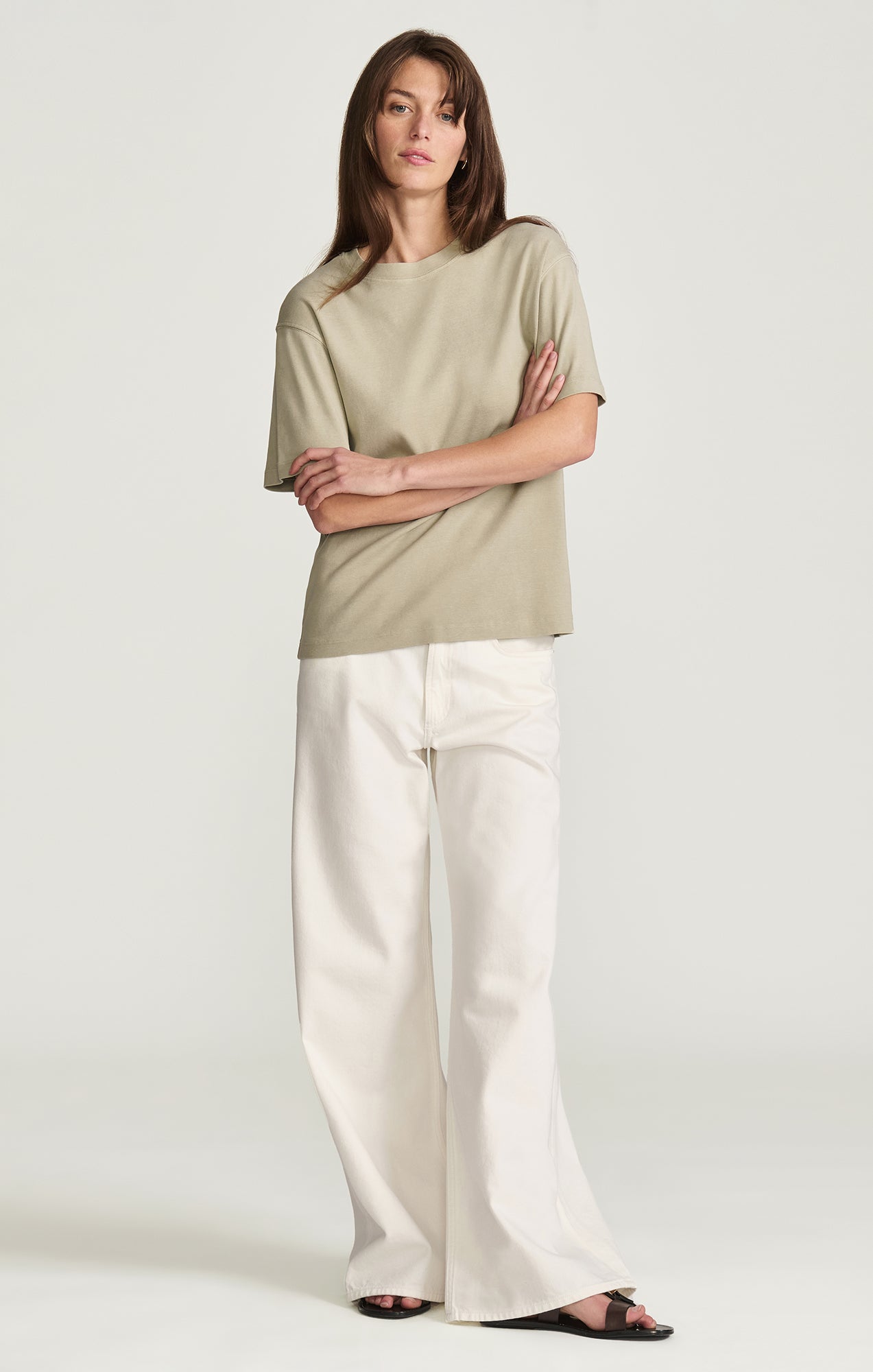 CREW NECK T-SHIRT IN SEAGRASS - Mavi Jeans