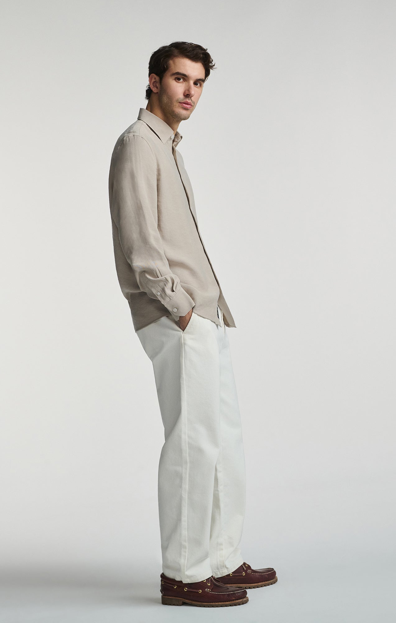 LONG SLEEVE BUTTON-UP SHIRT IN PALOMA - Mavi Jeans