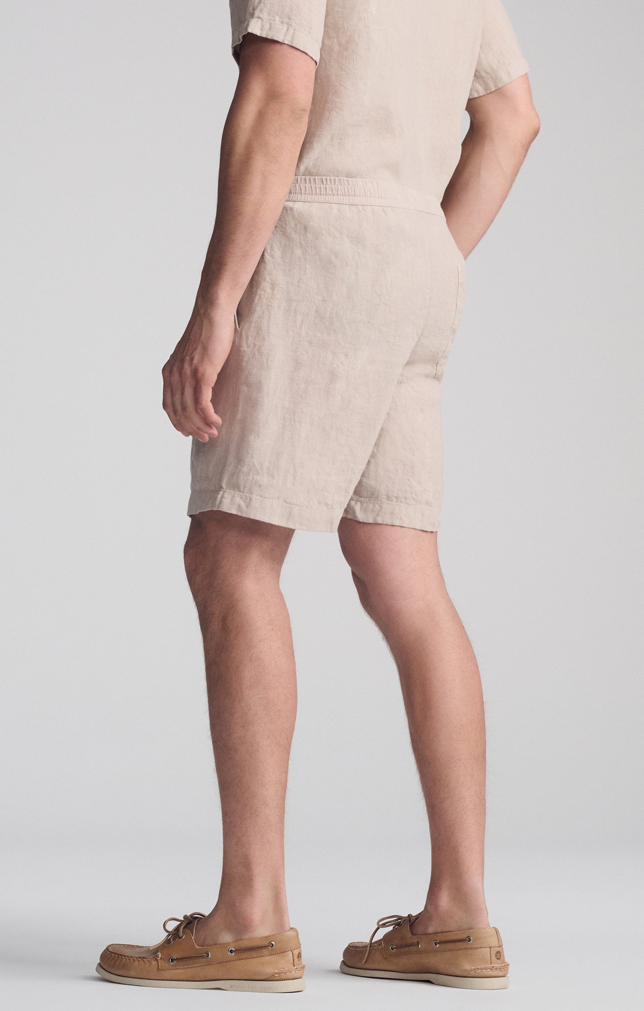 LINEN POCKET SHORTS IN SAND - Mavi Jeans