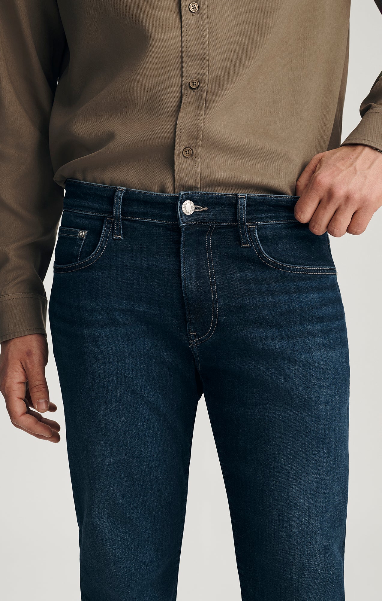 MARCUS SLIM STRAIGHT LEG IN DEEP BRUSHED FEATHER BLUE - Mavi Jeans