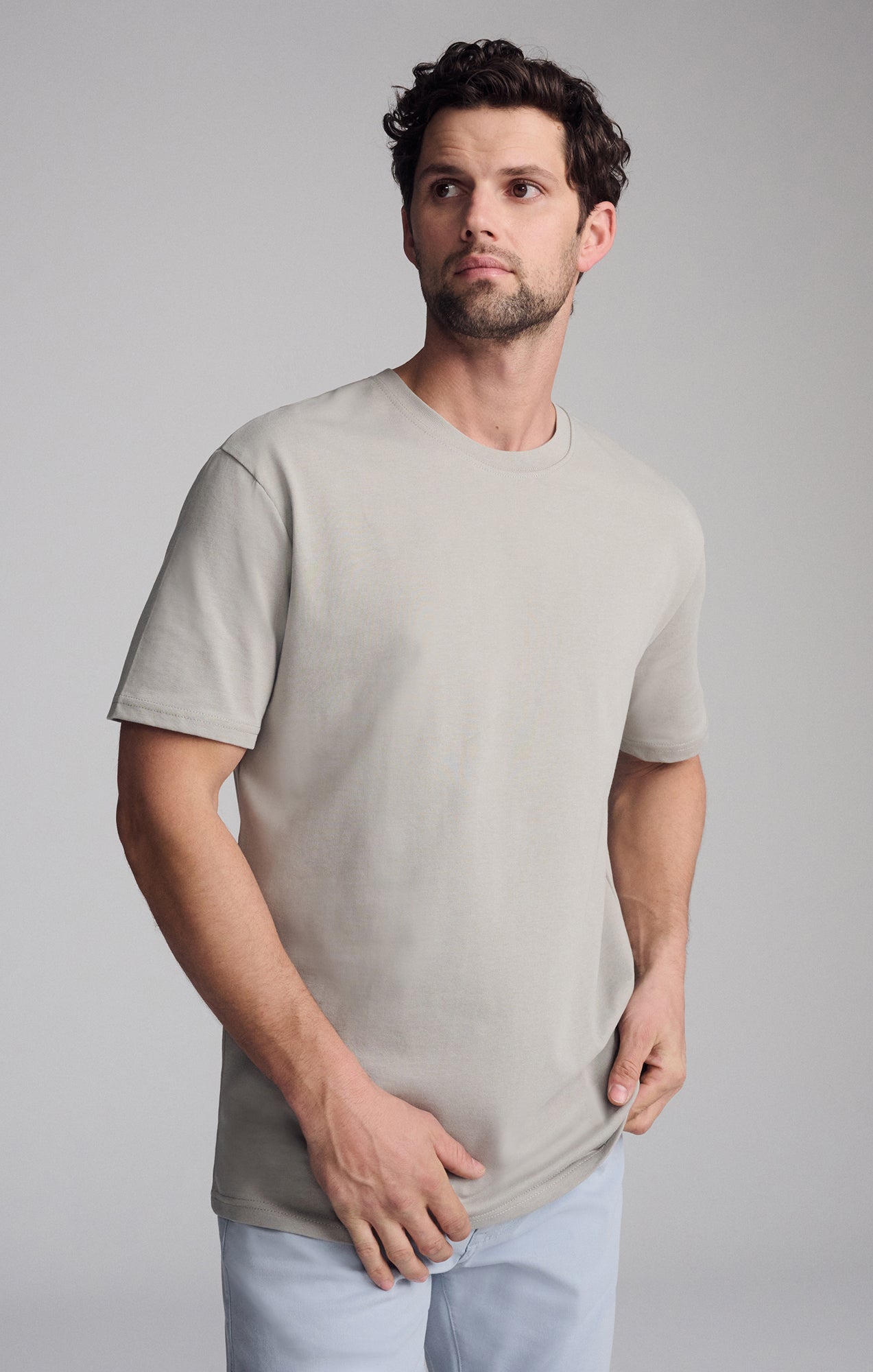 SHORT SLEEVE CREW NECK T-SHIRT IN PALOMA - Mavi Jeans