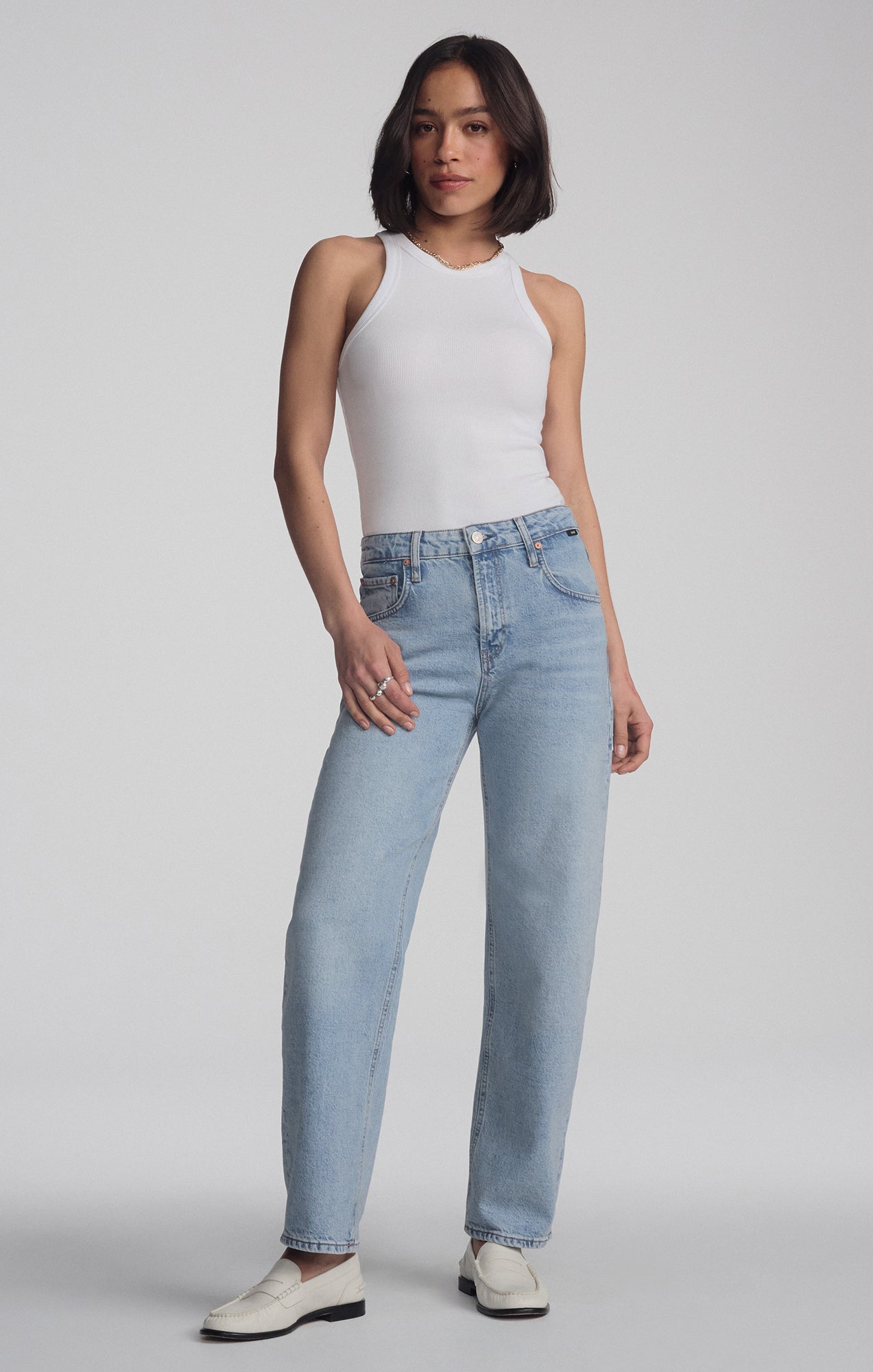 NICA BARREL IN LIGHT BRUSHED CLASSIC BLUE - Mavi Jeans
