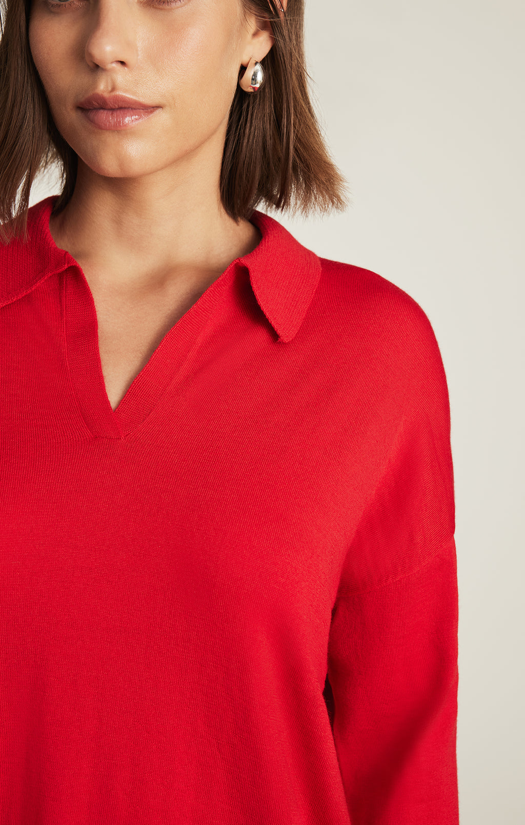 EDITION WOOL PULLOVER SWEATER IN RIO RED - Mavi Jeans