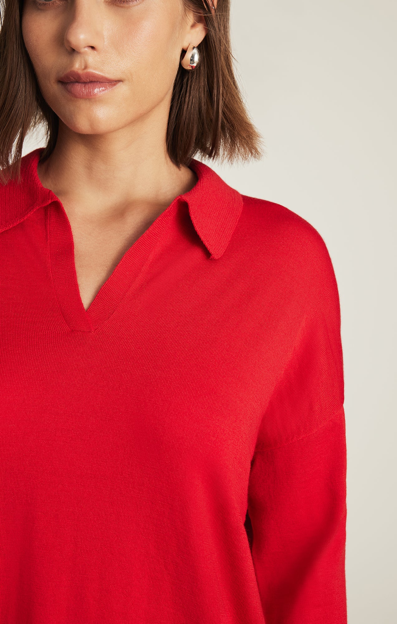 EDITION WOOL PULLOVER SWEATER IN RIO RED - Mavi Jeans