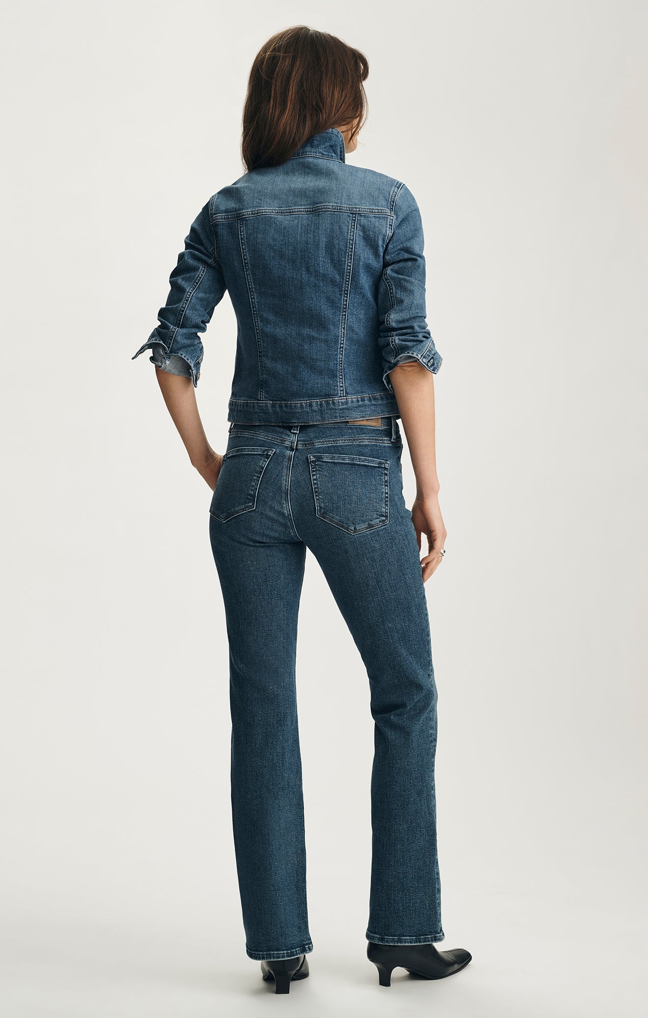 MOLLY BOOTCUT IN DARK BRUSHED FLEX BLUE - Mavi Jeans