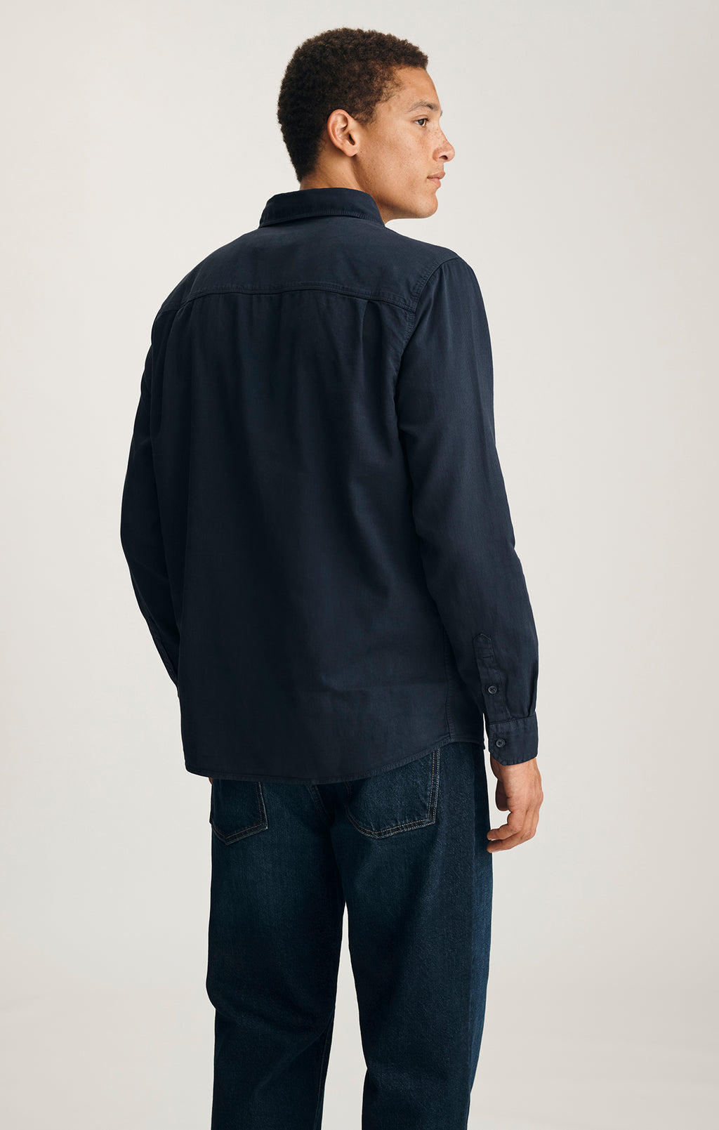 LONG SLEEVE BUTTON-UP SHIRT IN OUTER SPACE