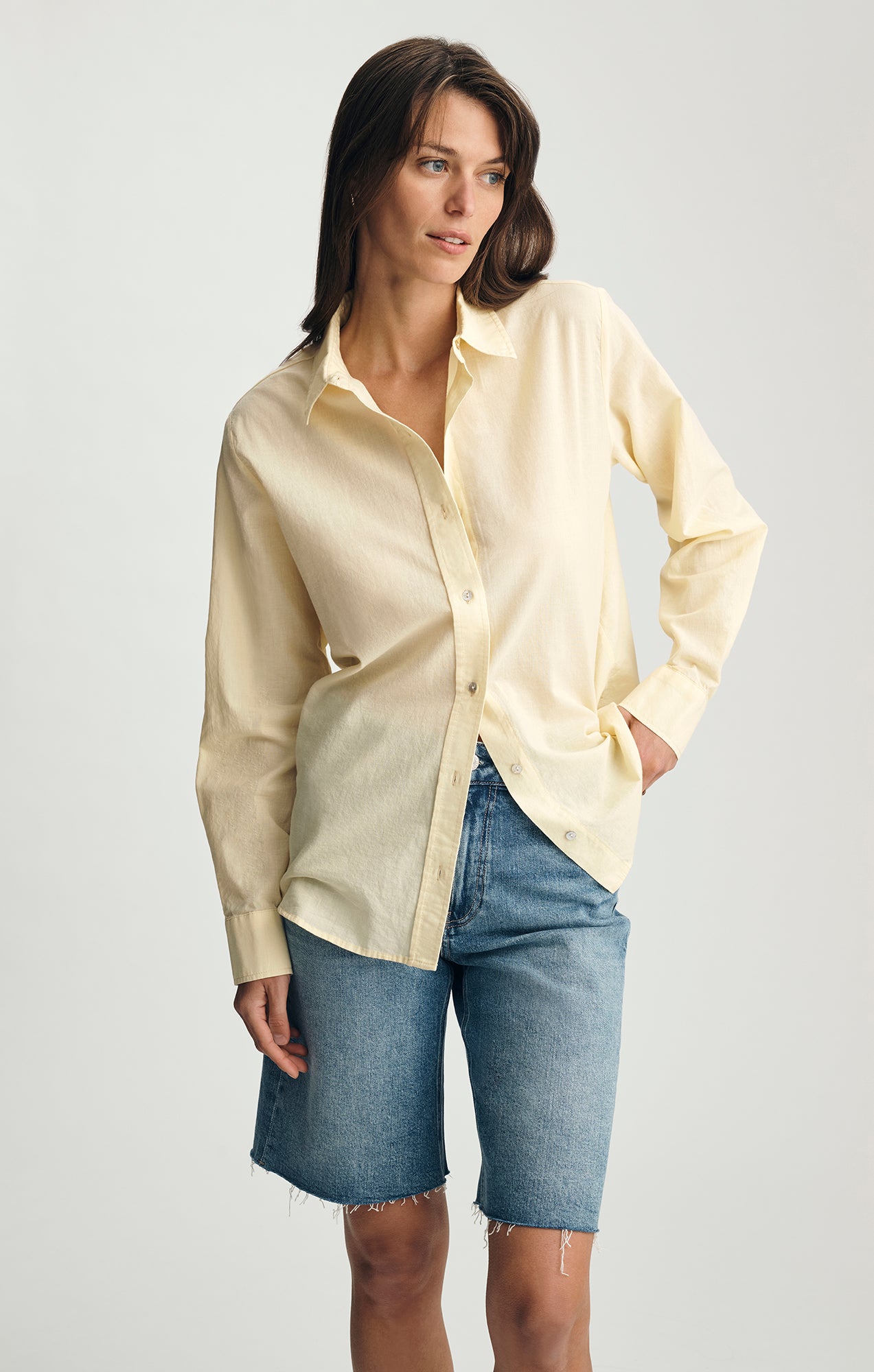 LONG SLEEVE BUTTON-UP SHIRT IN SUNLIGHT - Mavi Jeans