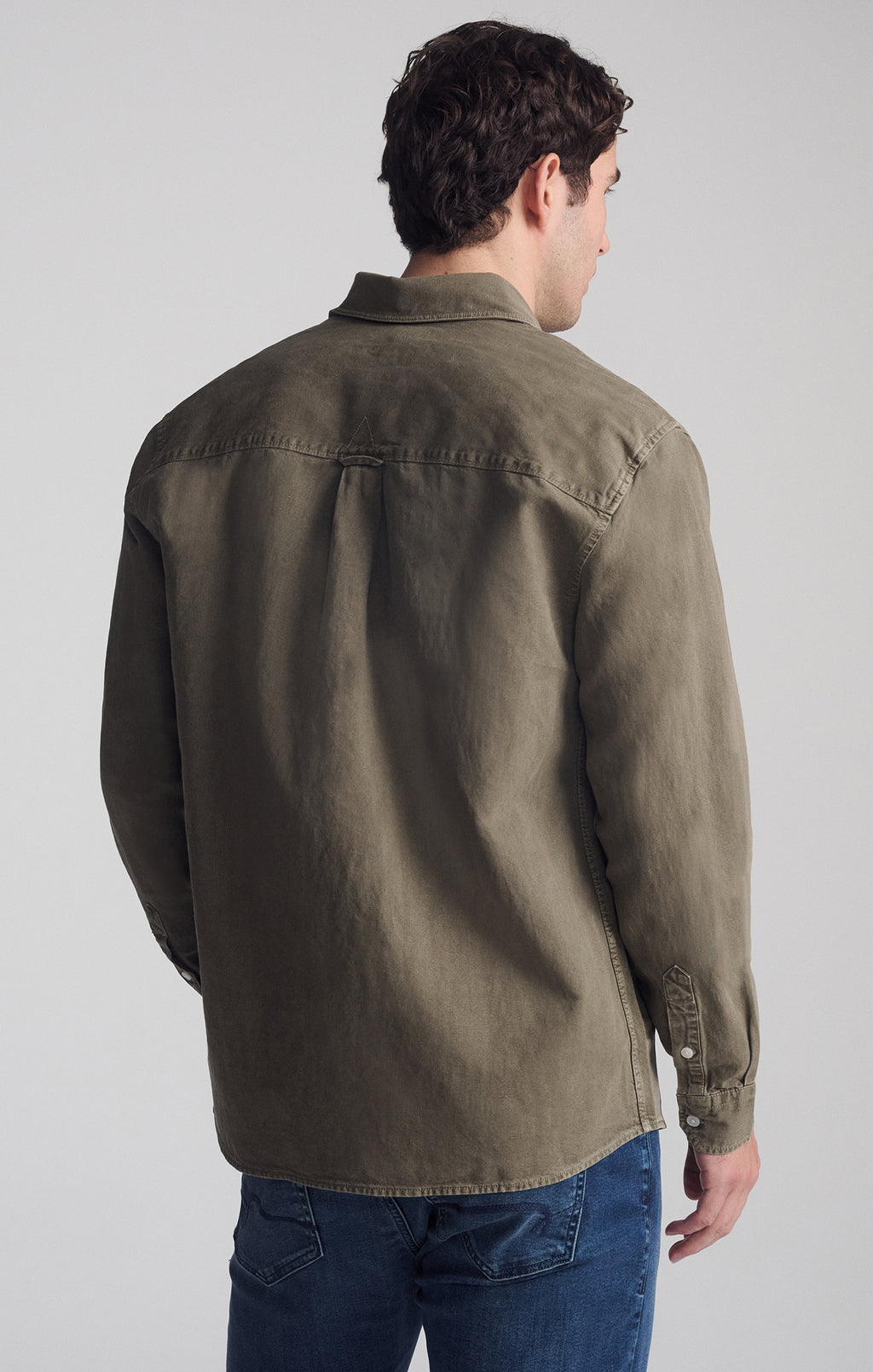 ONE POCKET LONG SLEEVE BUTTON-UP SHIRT IN BUNGEE CORD - Mavi Jeans