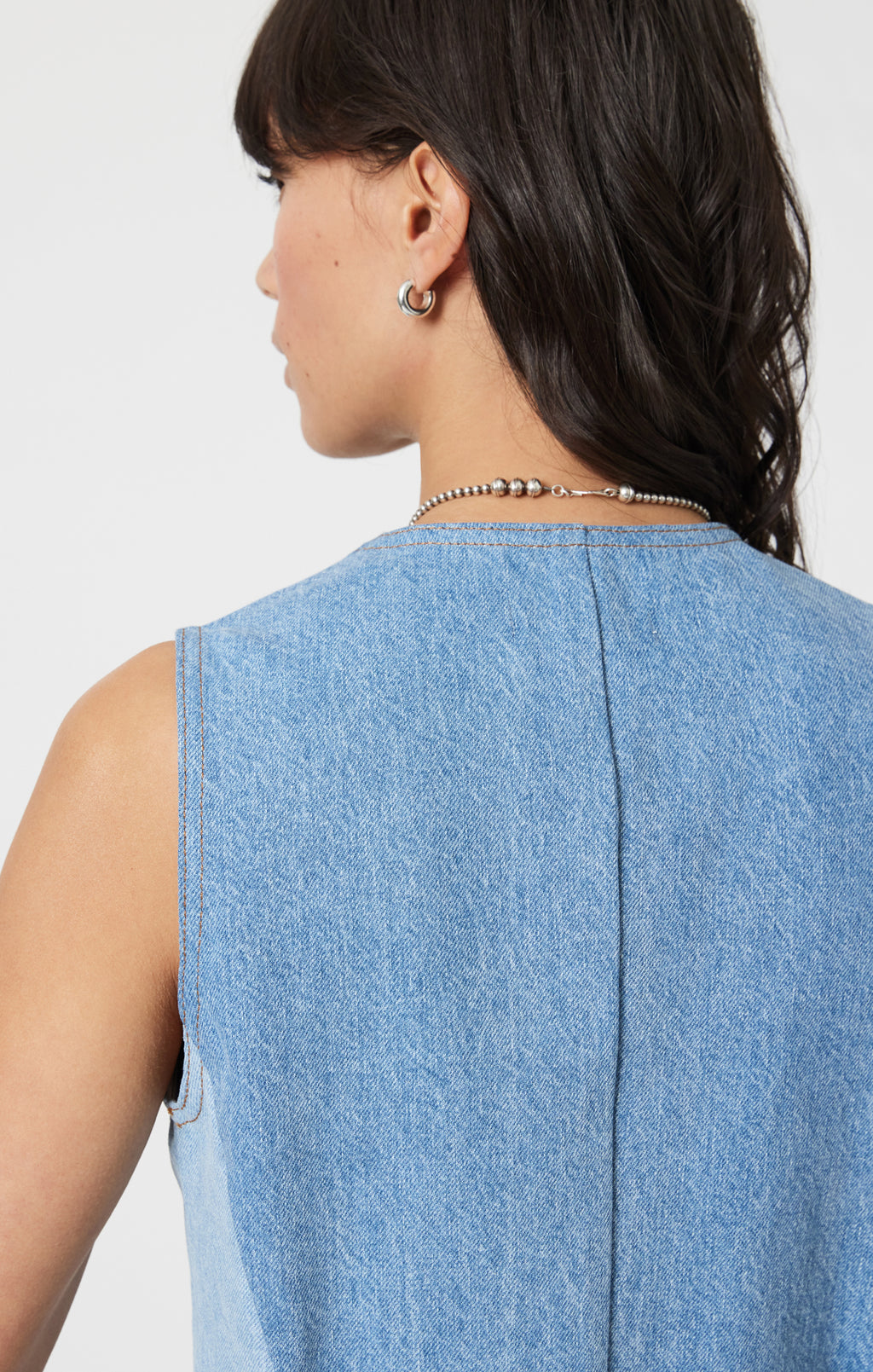 PEONY VEST IN BLOCKING DENIM - Mavi Jeans