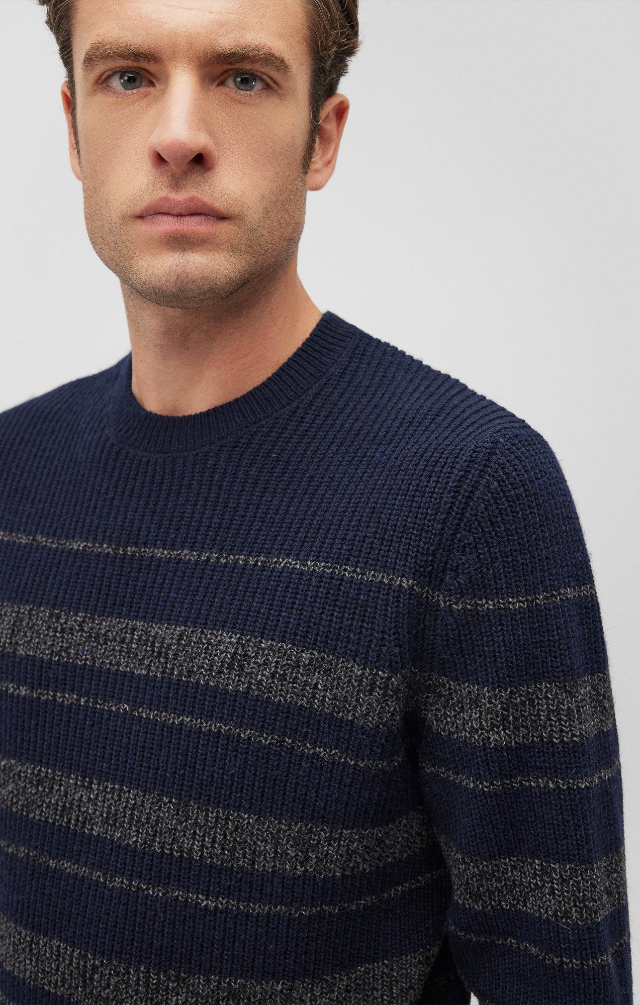 CREW NECK SWEATER IN TOTAL ECLIPSE - Mavi Jeans
