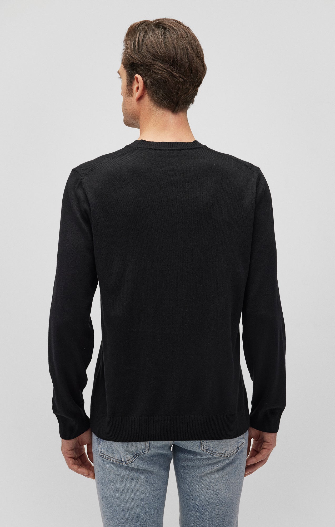 CREW NECK SWEATER IN BLACK - Mavi Jeans