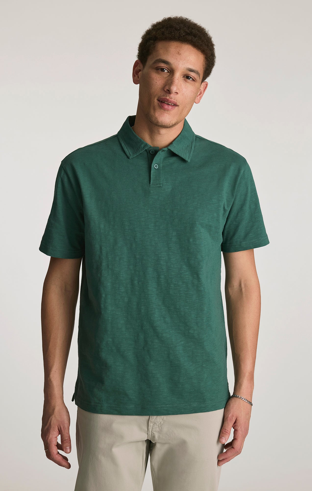 Mavi Men's Slub Polo T-Shirt In Bistro Green – Mavi Canada